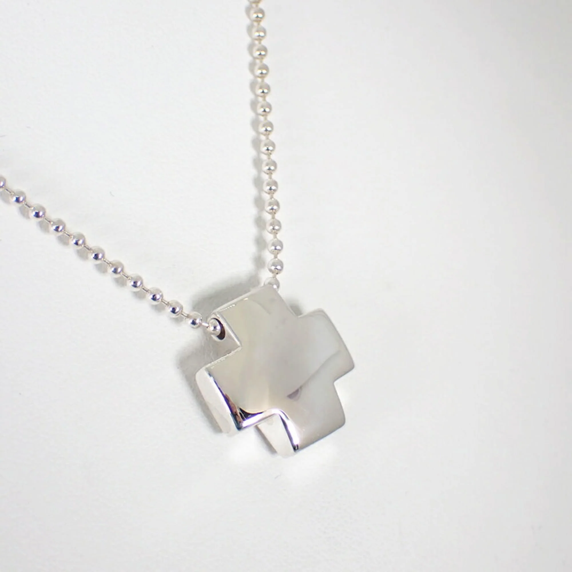 Roman Cross Pendant Necklace Sterling Silver - Image 4