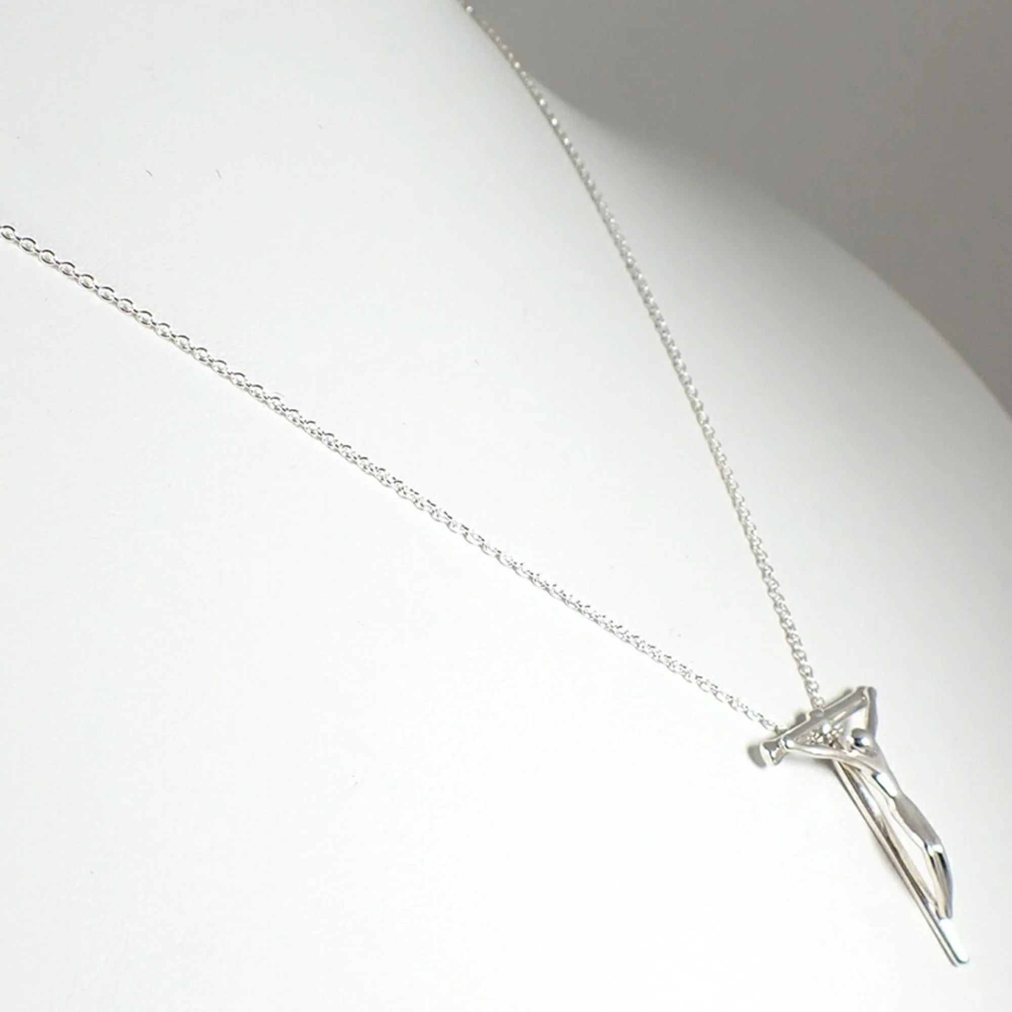 Rosary Pendant Necklace Sterling Silver - Image 4
