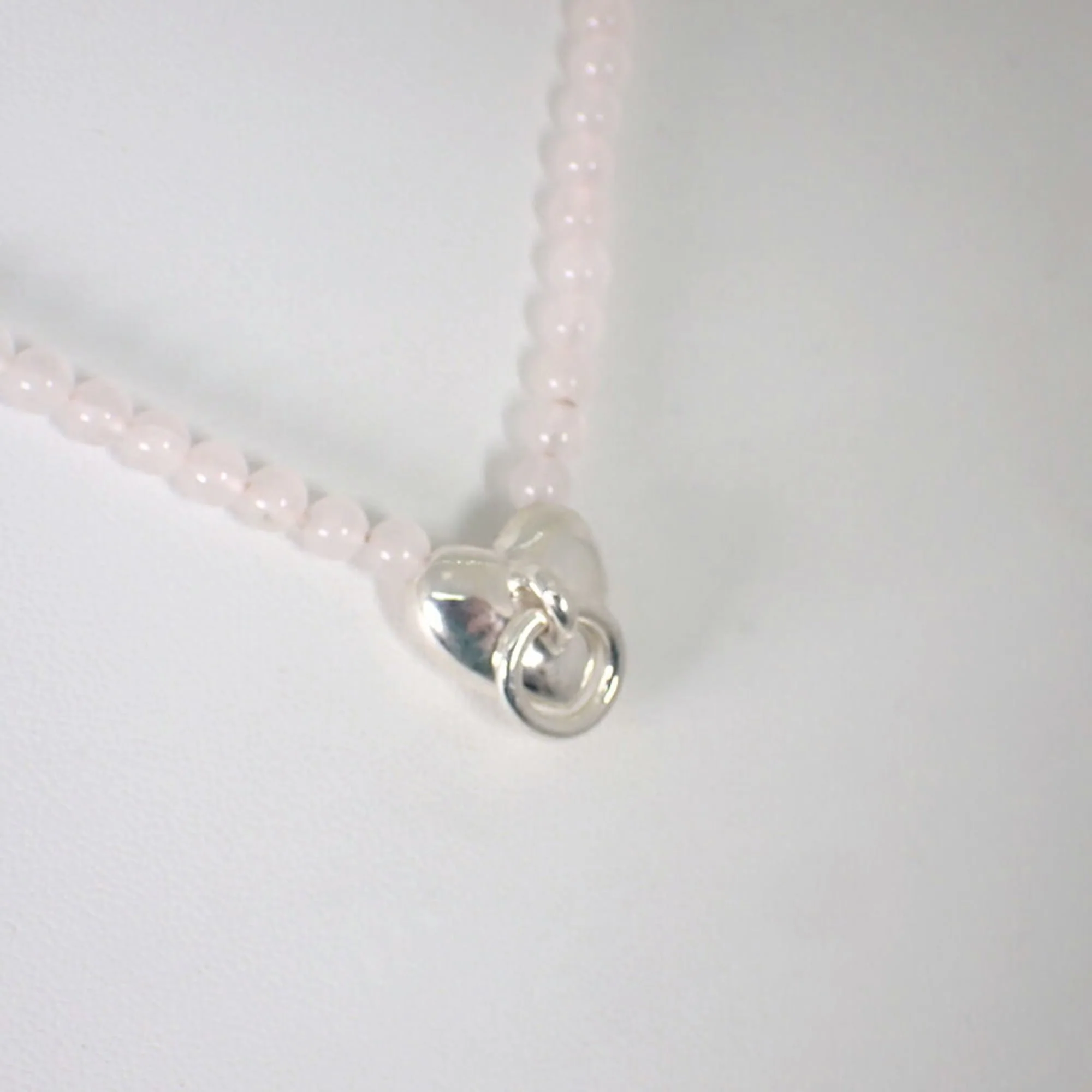 Rose Quartz Door Knock Heart Pendant Quartz Watch Sterling Silver - Image 4