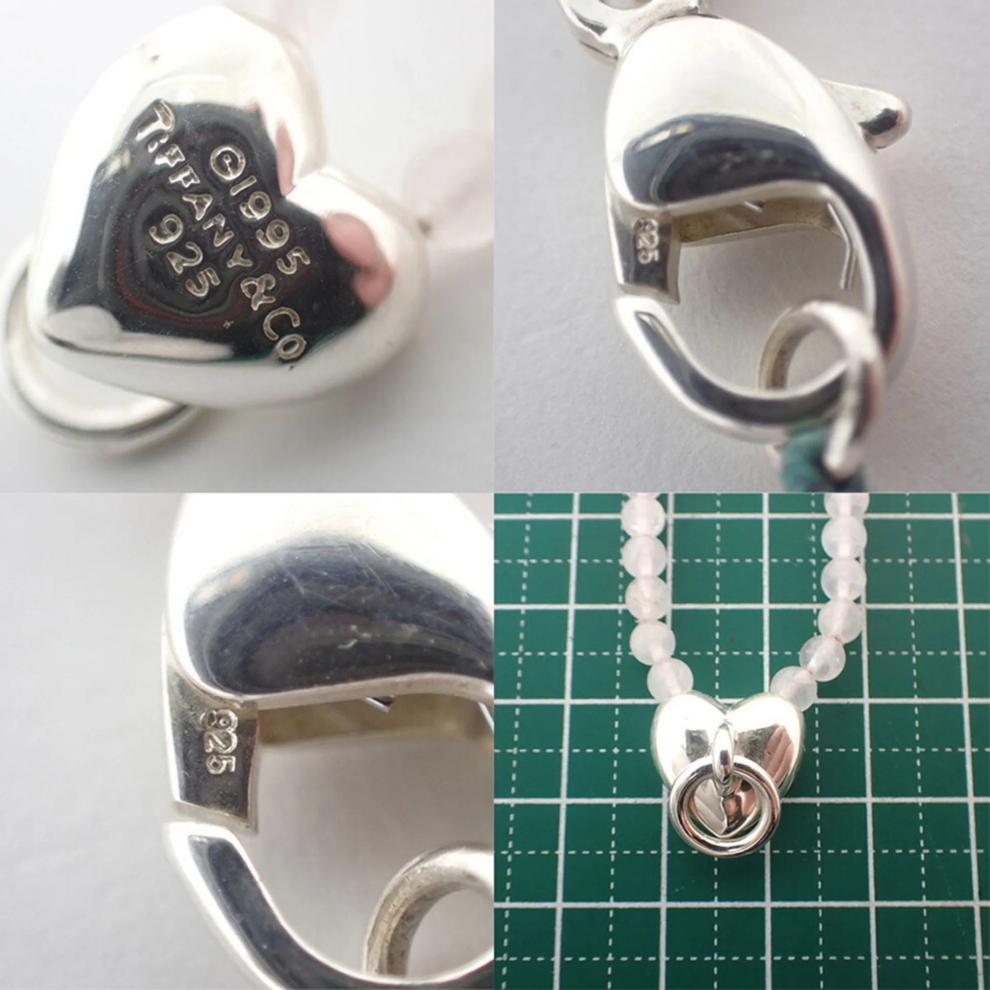 Rose Quartz Door Knock Heart Pendant Quartz Watch Sterling Silver - Image 9