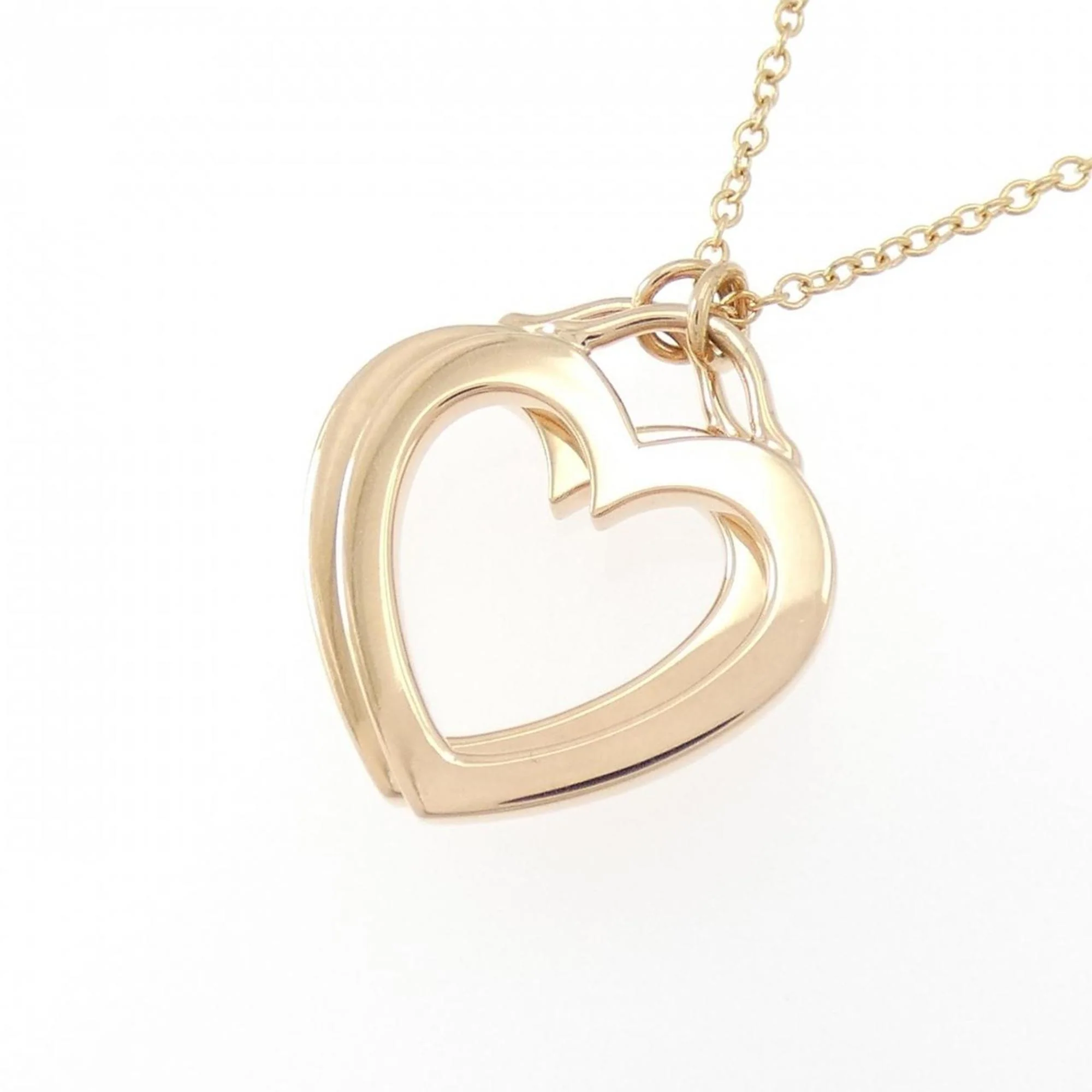 Sentimental Double Heart Pendant Necklace 18K Rose Gold - Image 3