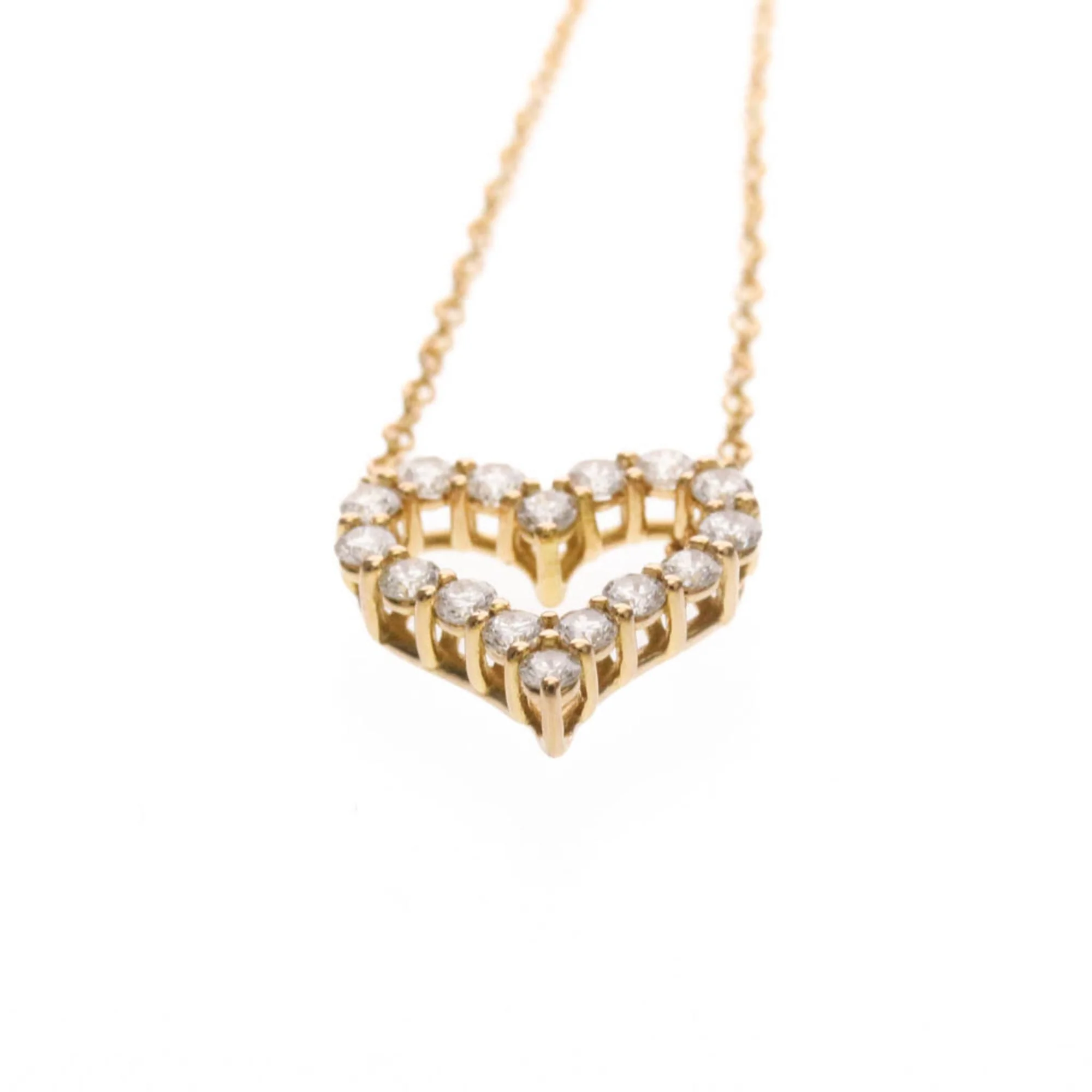 Sentimental Heart Pendant Necklace 18K Rose Gold with Diamond - Image 4