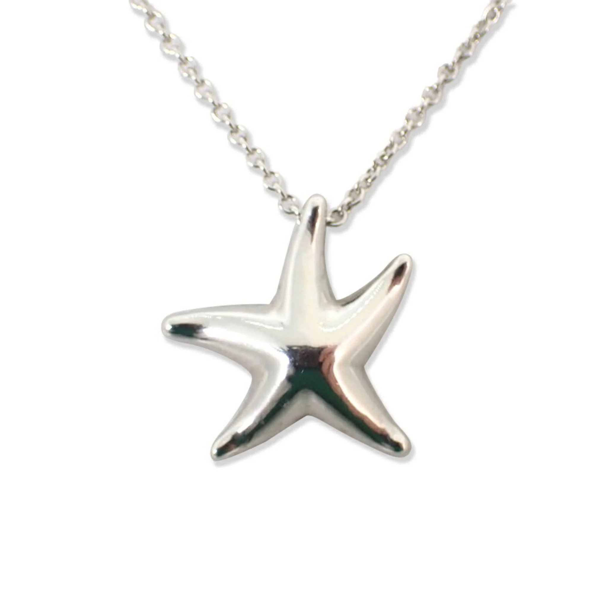 Starfish Pendant Necklace Sterling Silver