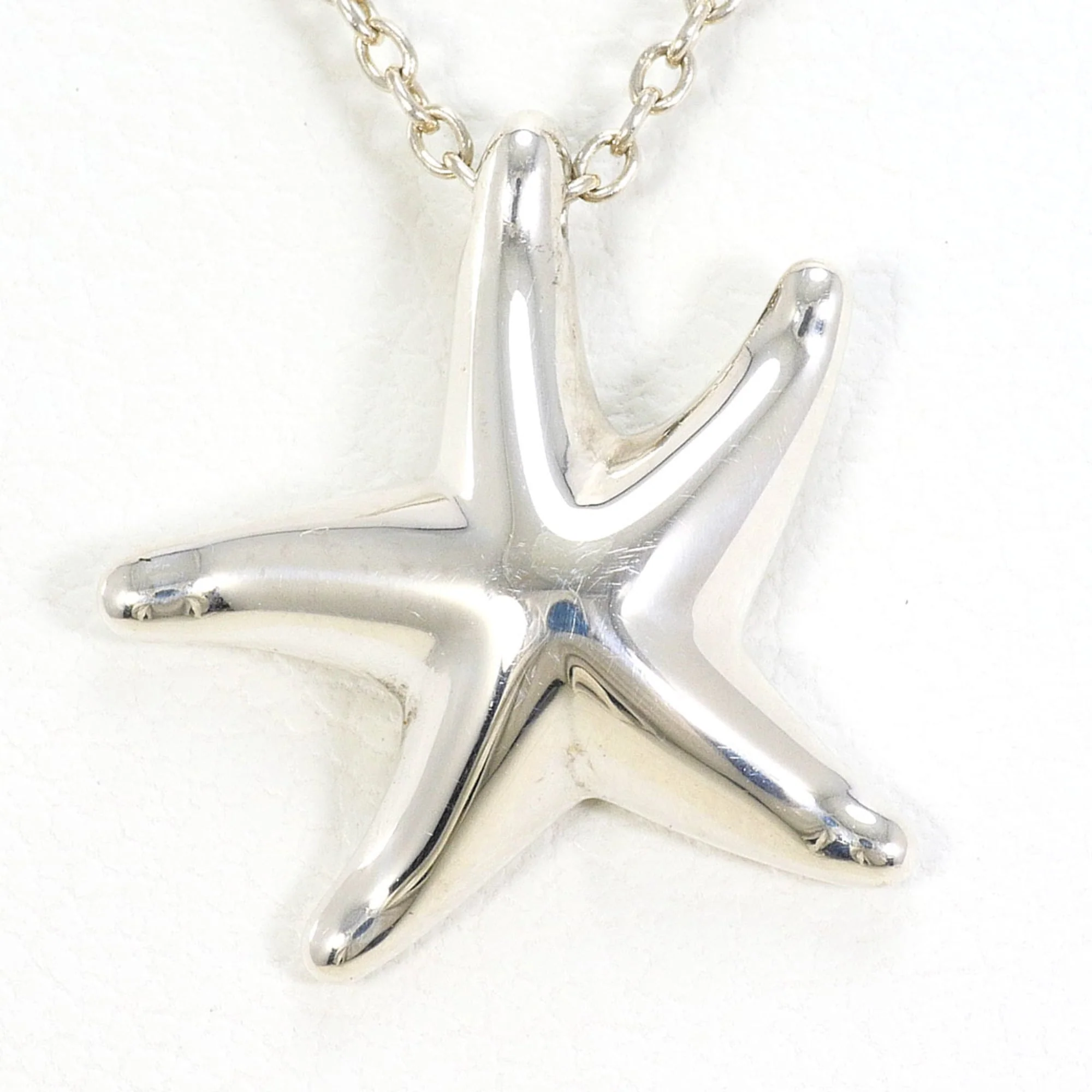 Starfish Pendant Necklace Sterling Silver