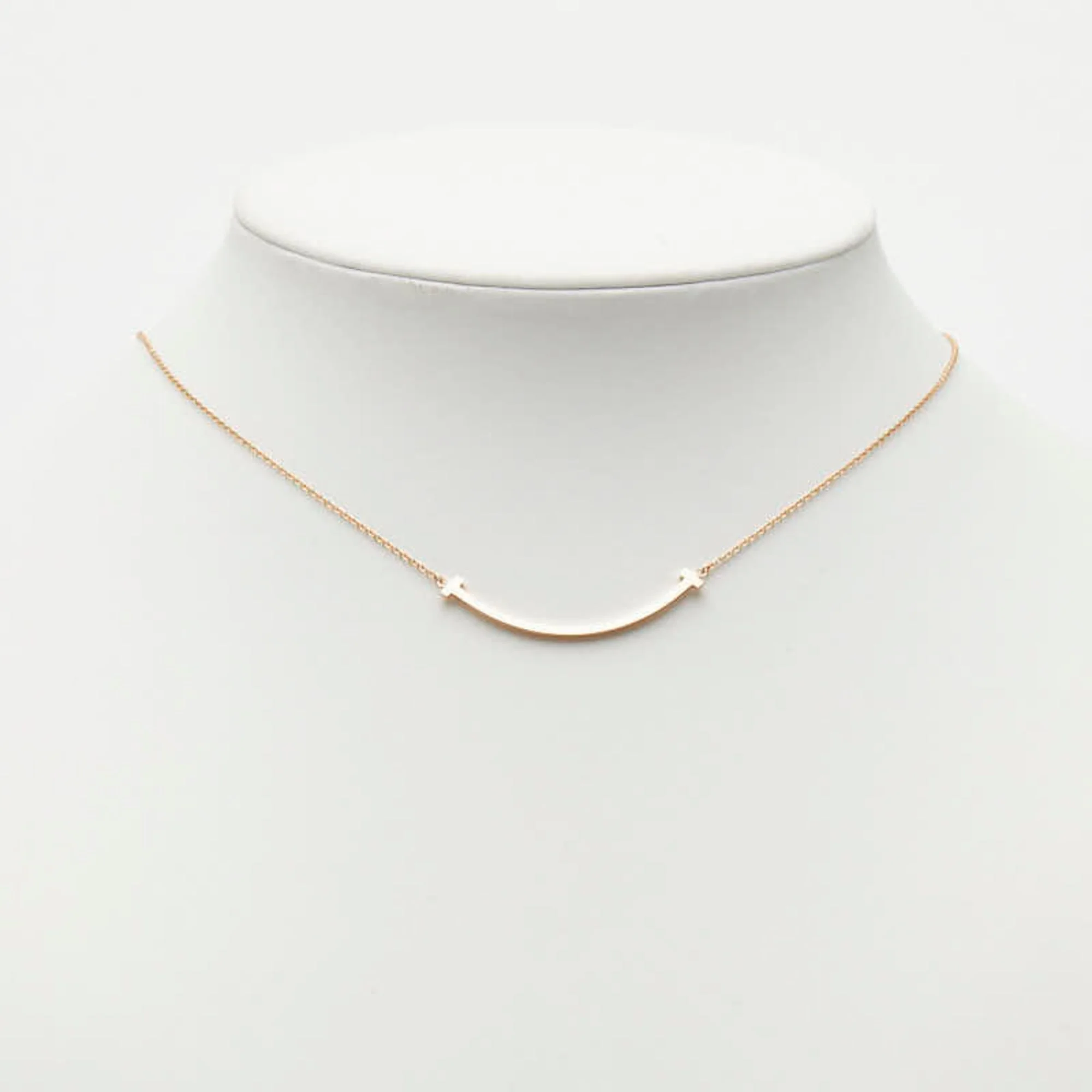 T Smile Pendant Necklace 18K Rose Gold - Image 7