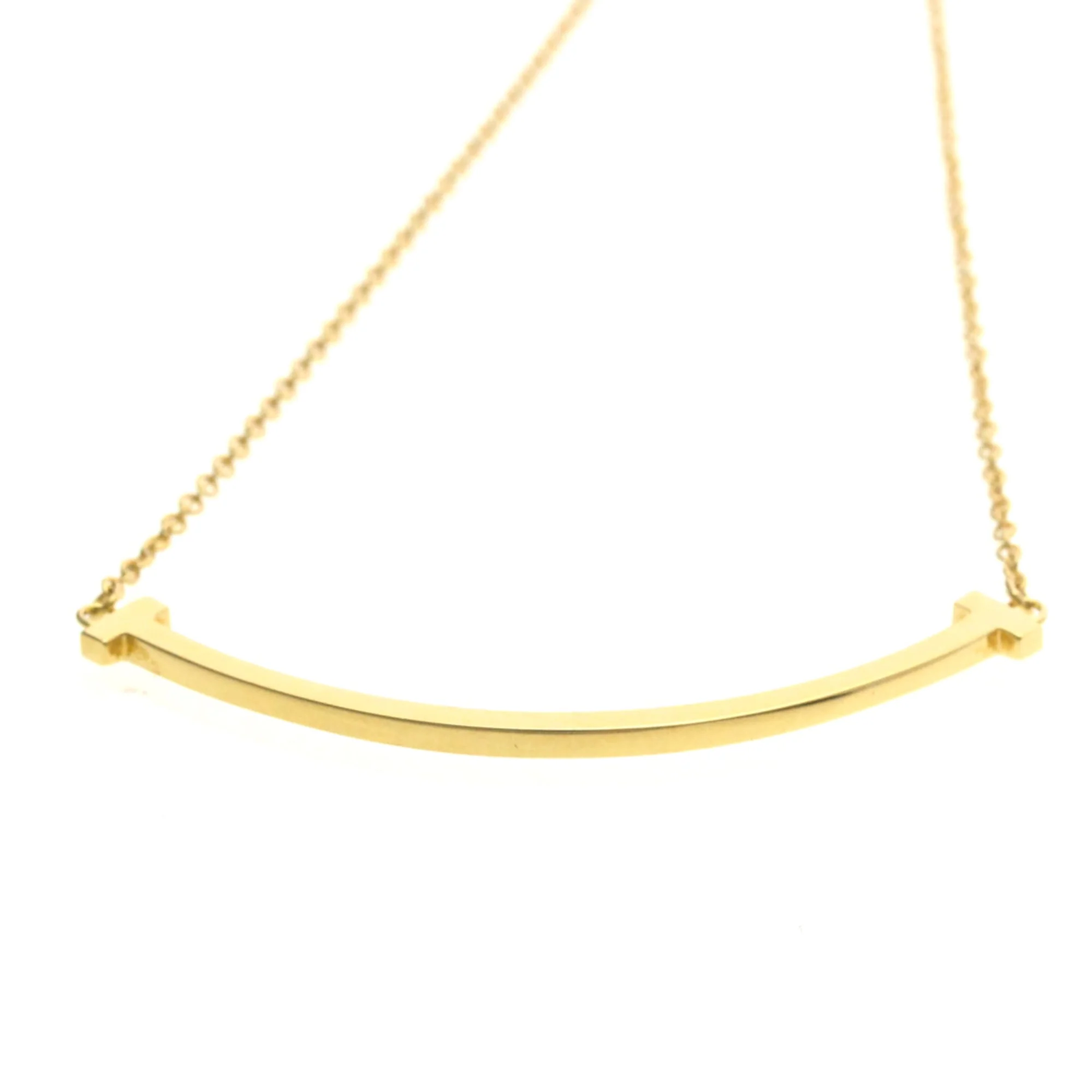 T Smile Pendant Necklace 18K Rose Gold - Image 4