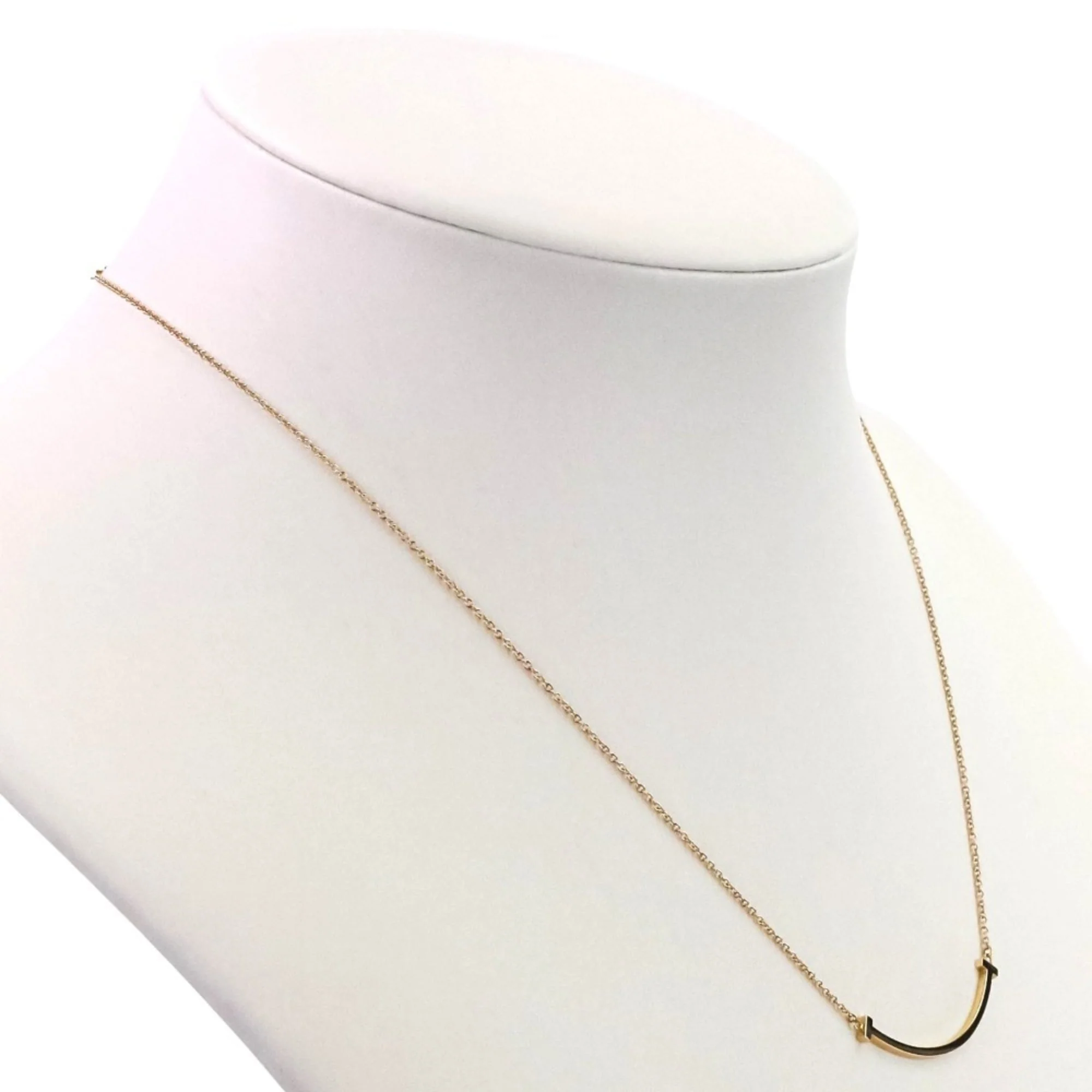 T Smile Pendant Necklace 18K Rose Gold - Image 3
