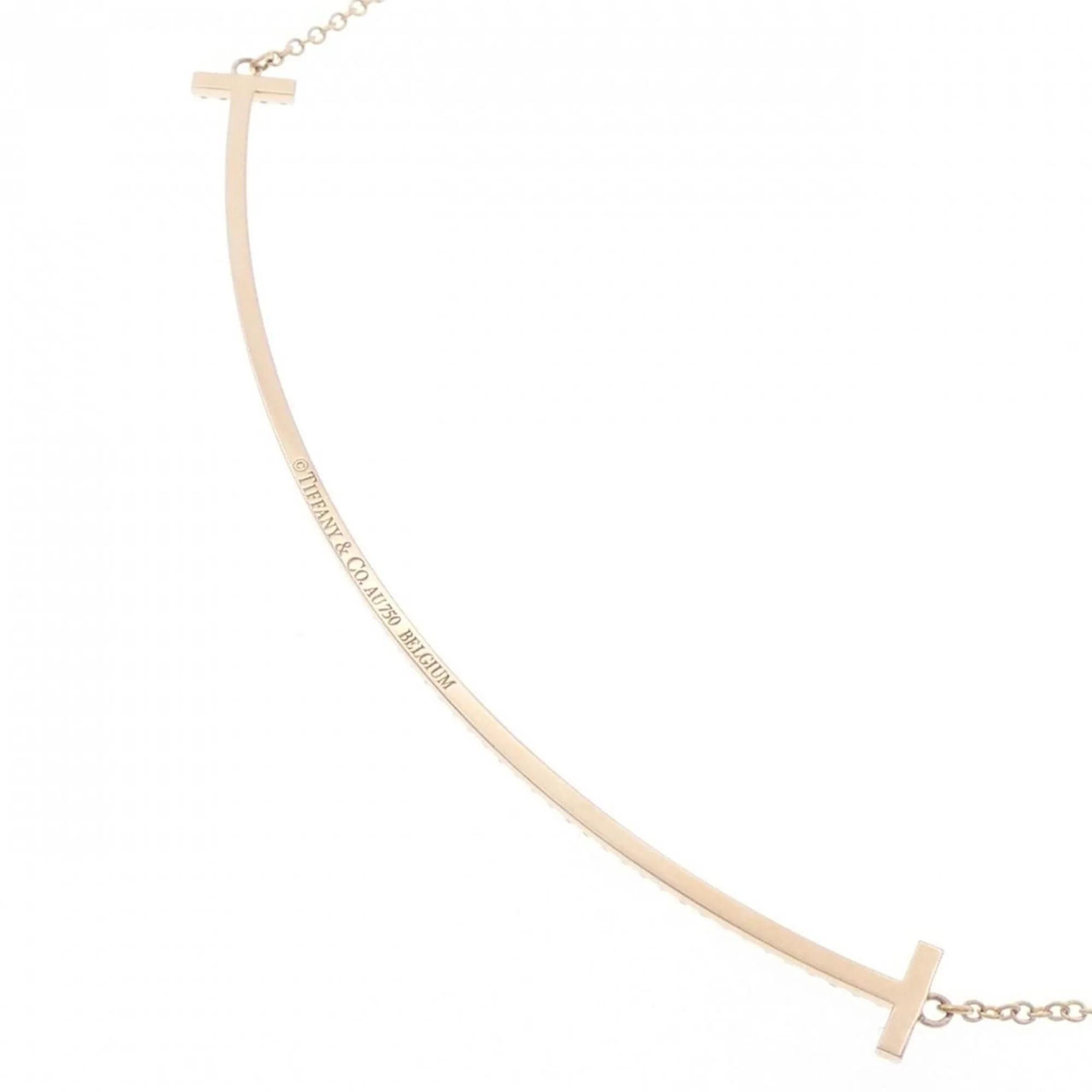 T Smile Pendant Necklace 18K Rose Gold - Image 4