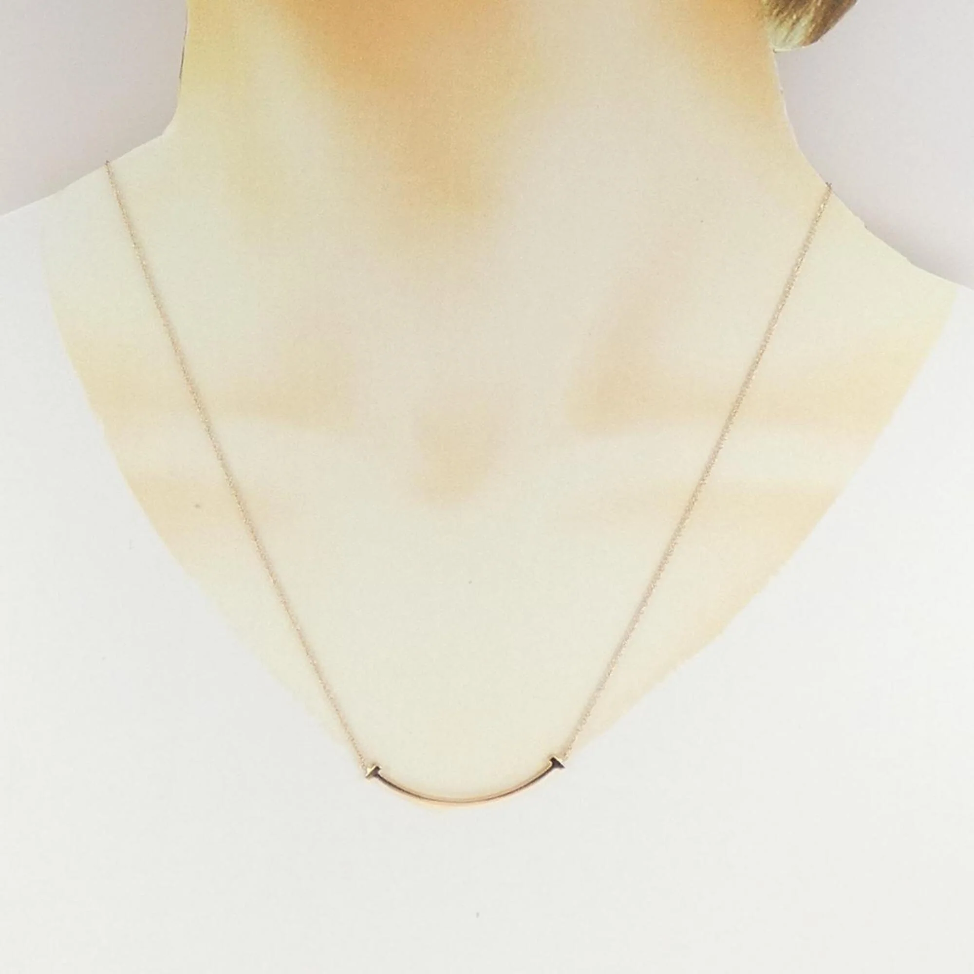 T Smile Pendant Necklace 18K Rose Gold - Image 5