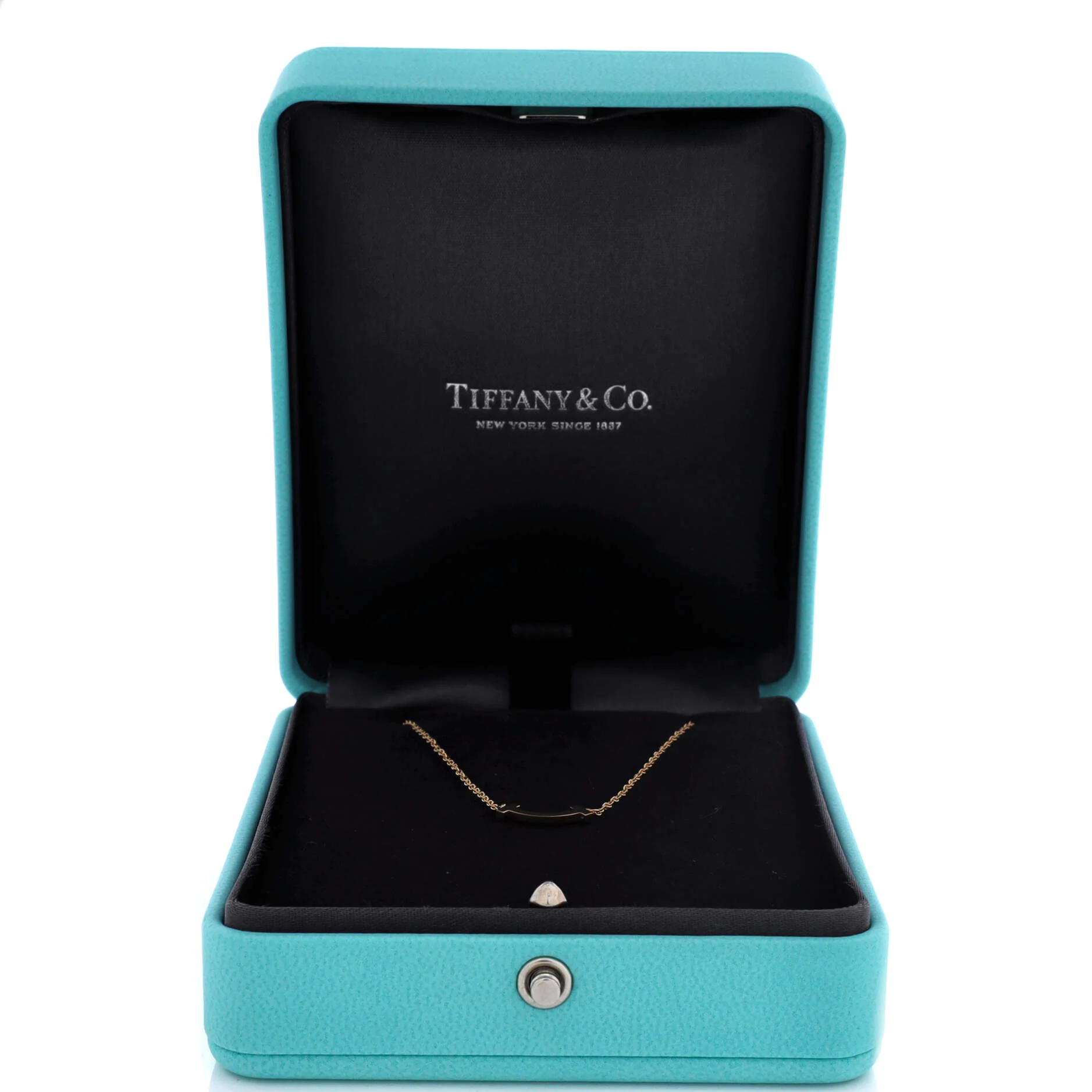T Smile Pendant Necklace 18K Rose Gold Mini - Image 2