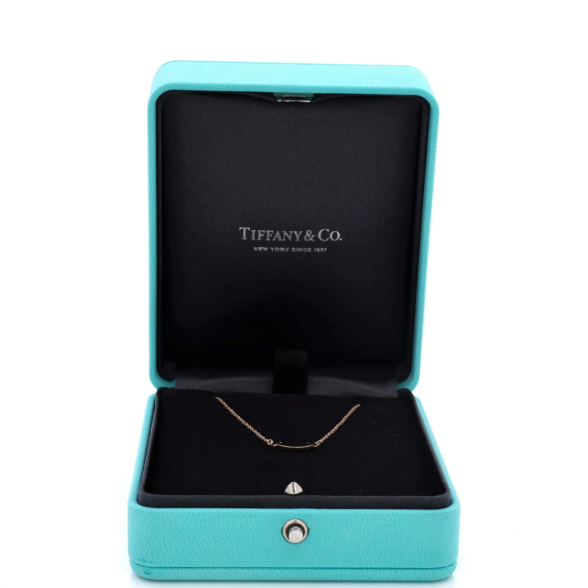 T Smile Pendant Necklace 18K Rose Gold Mini - Image 2
