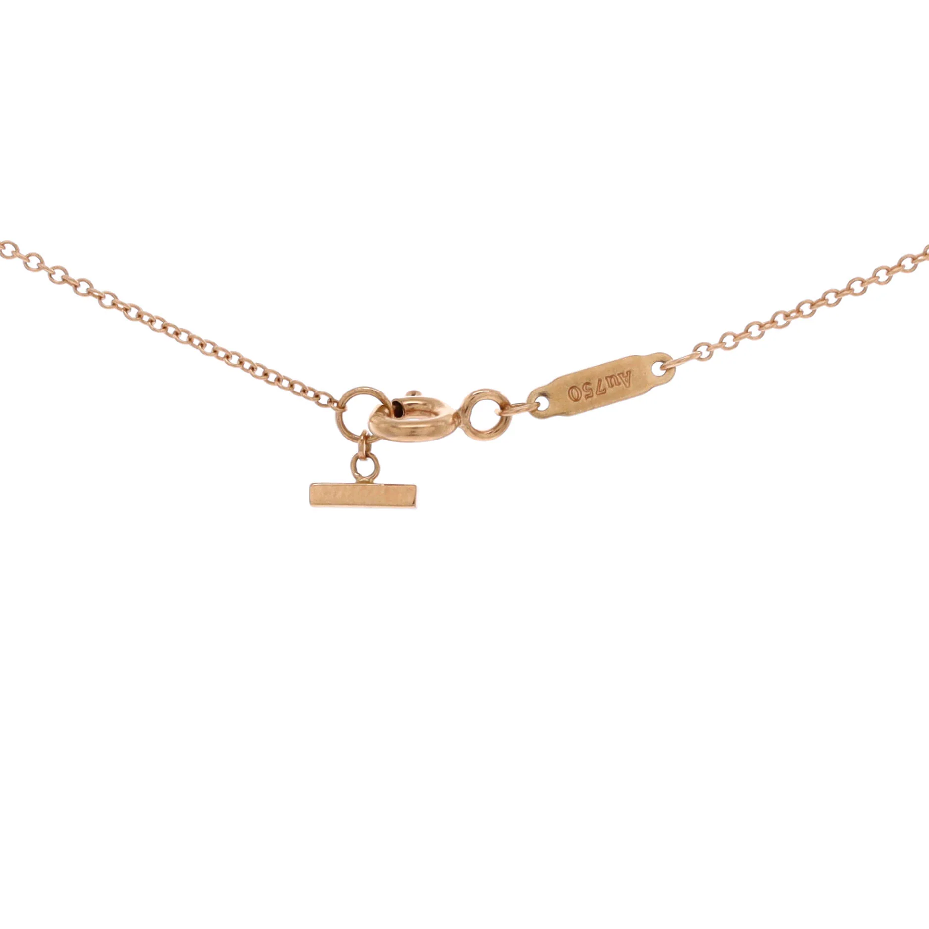 T Smile Pendant Necklace 18K Rose Gold Mini - Image 4