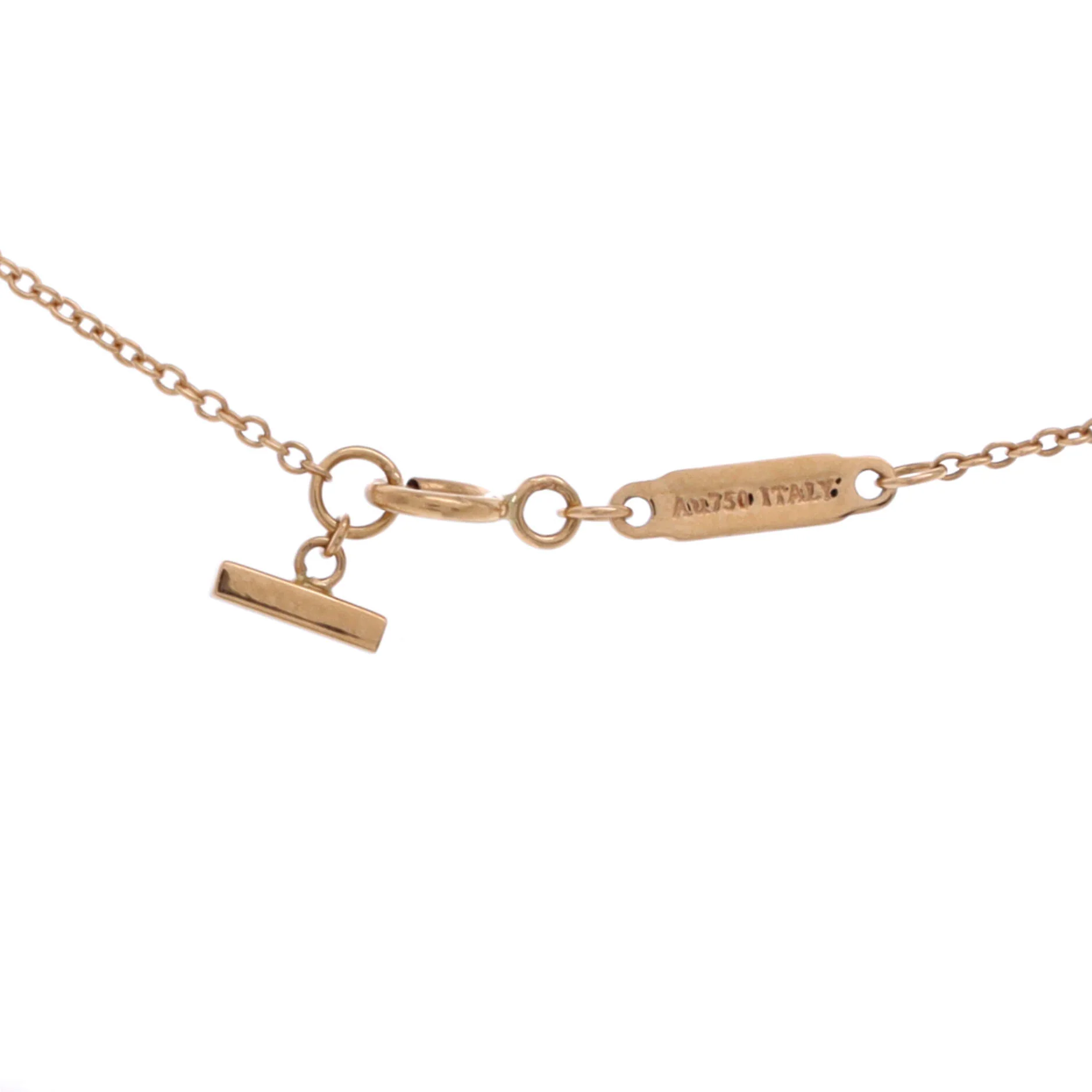 T Smile Pendant Necklace 18K Rose Gold Mini - Image 4
