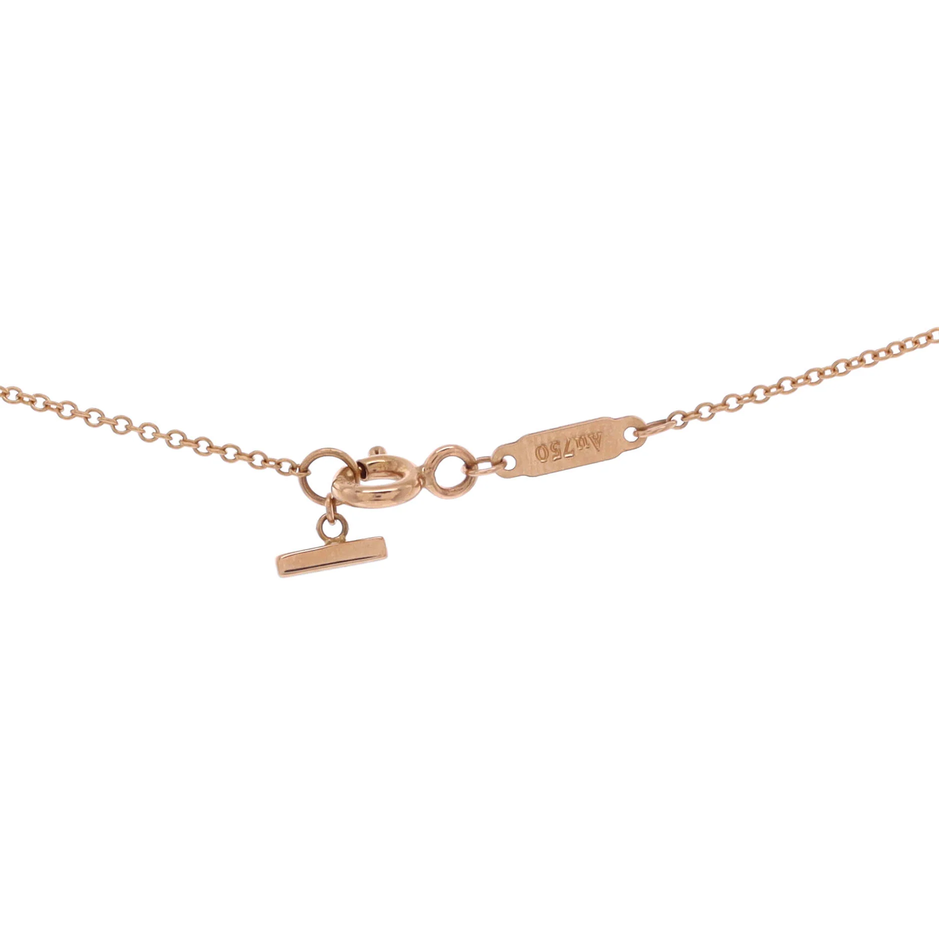 T Smile Pendant Necklace 18K Rose Gold Small - Image 3