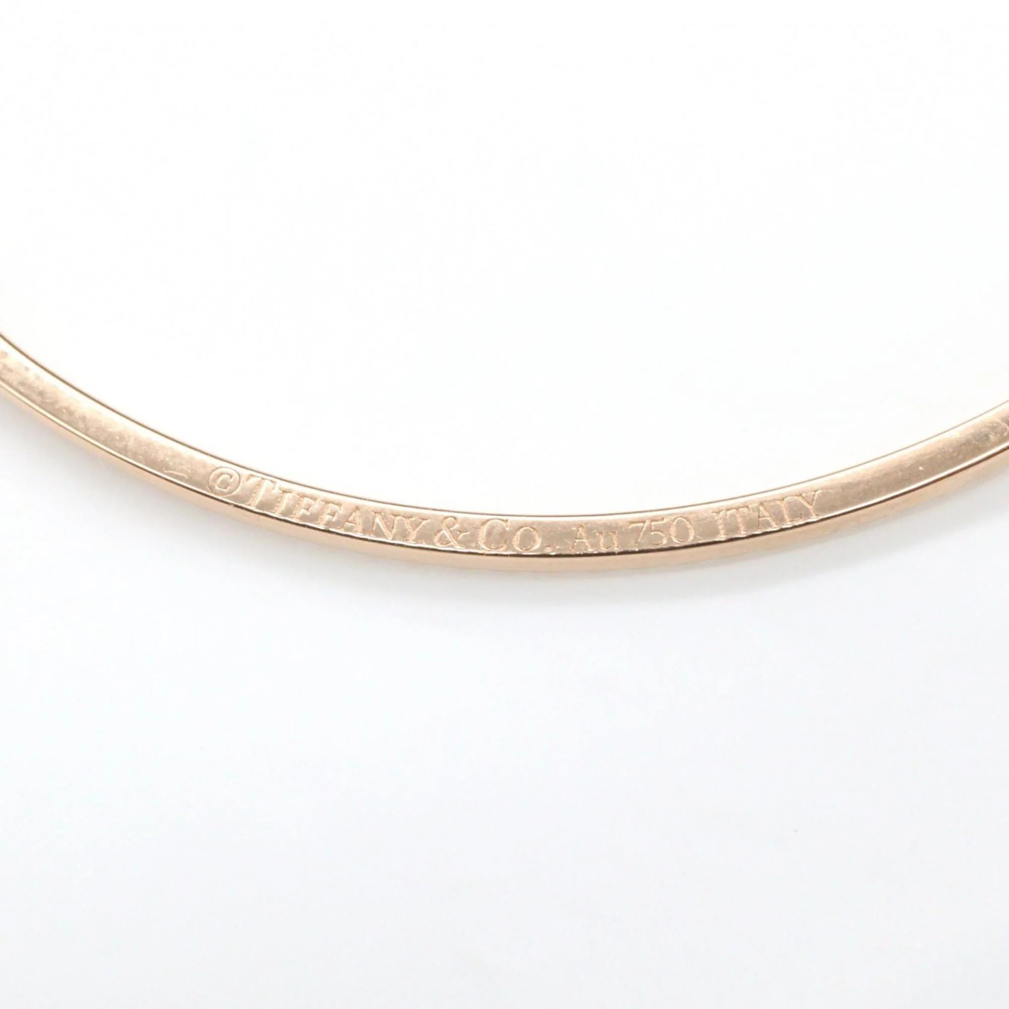 T Smile Pendant Necklace 18K Rose Gold with Diamonds - Image 5