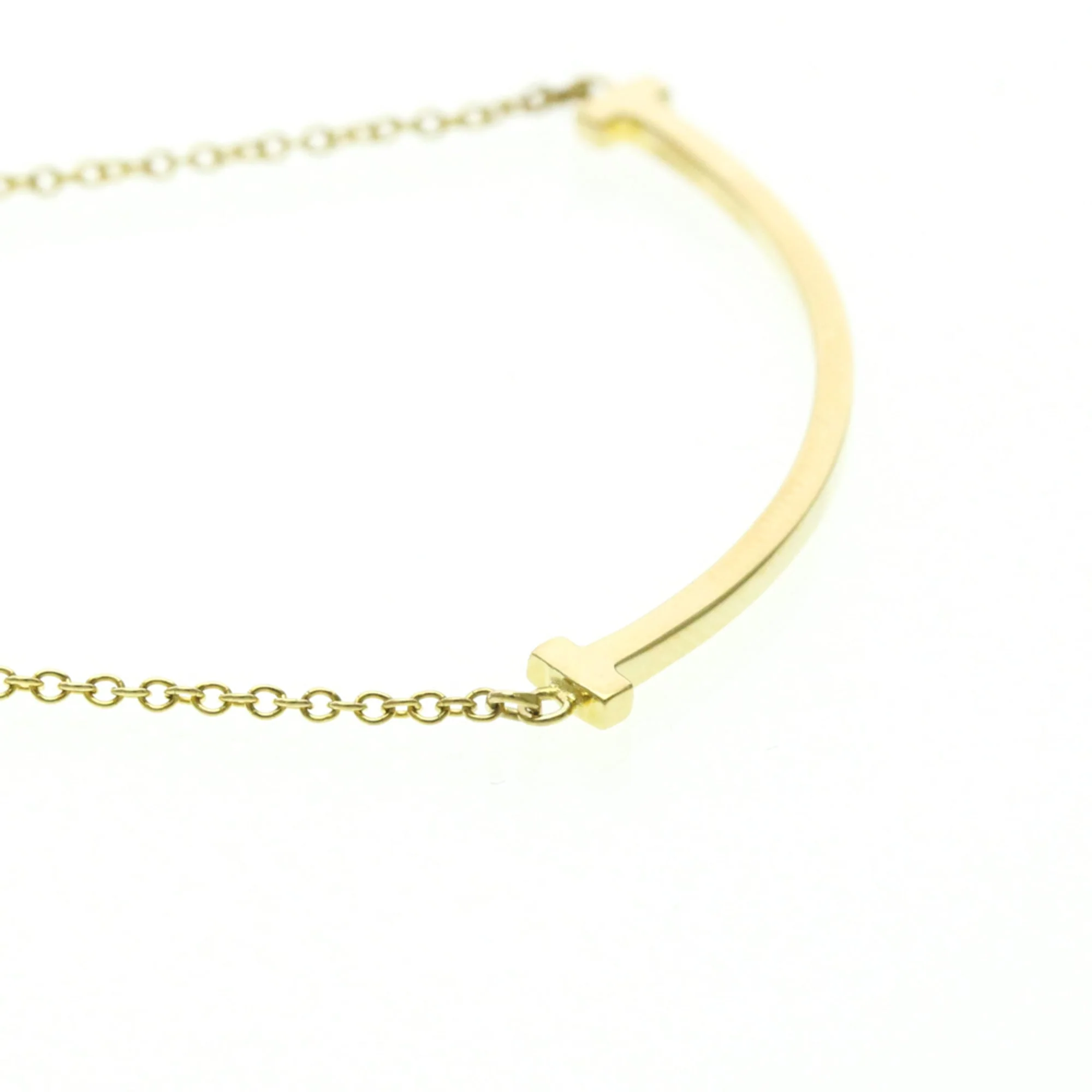 T Smile Pendant Necklace 18K Yellow Gold - Image 5