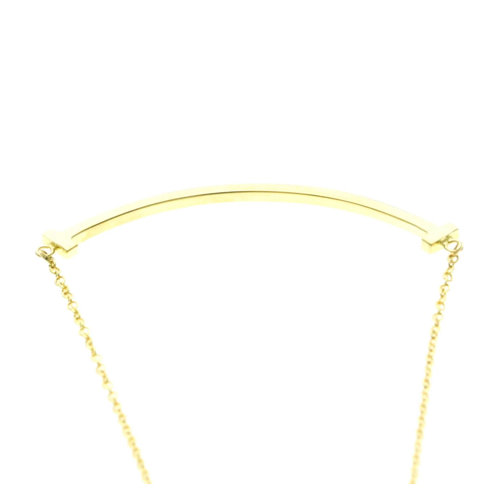 T Smile Pendant Necklace 18K Yellow Gold - Image 6