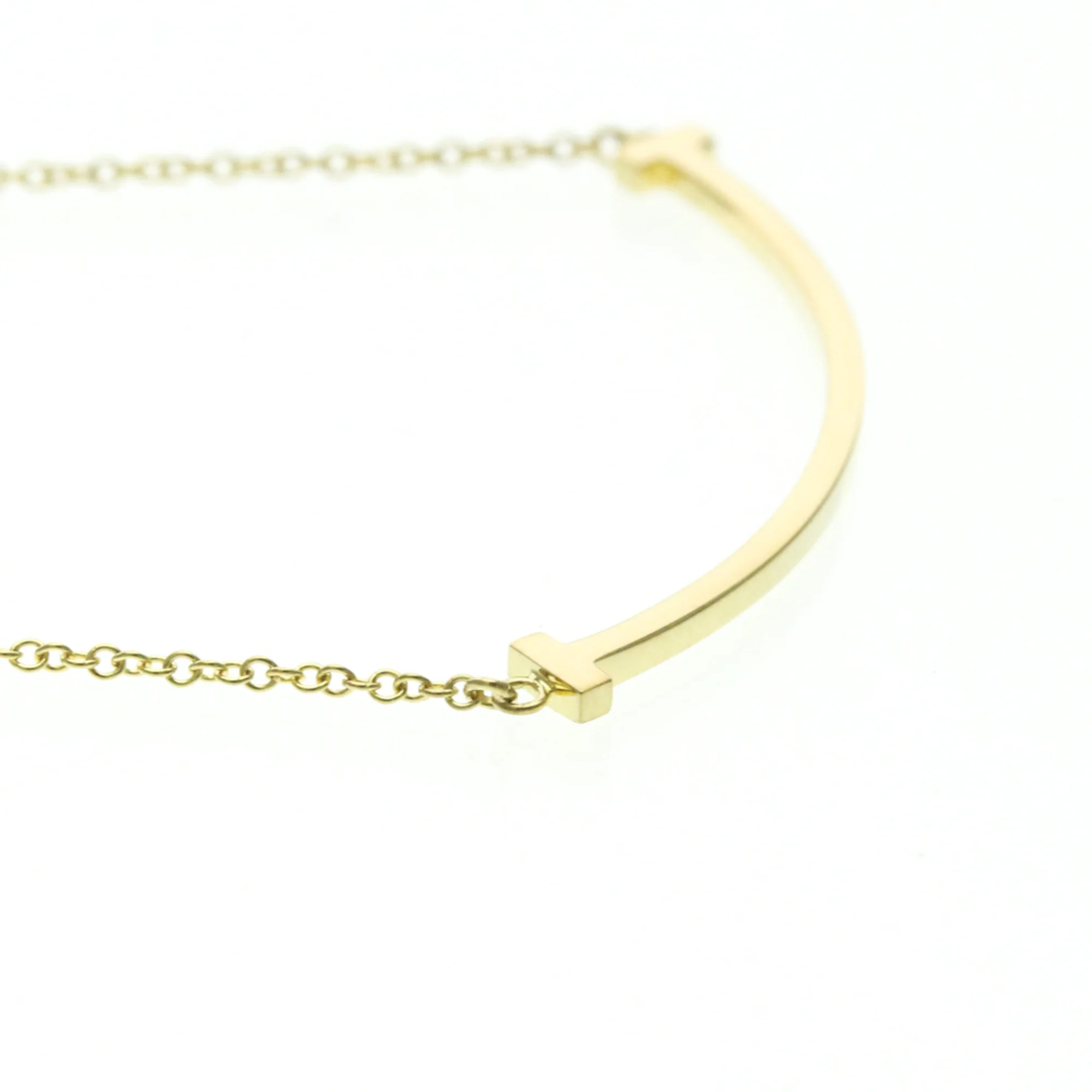 T Smile Pendant Necklace 18K Yellow Gold - Image 5
