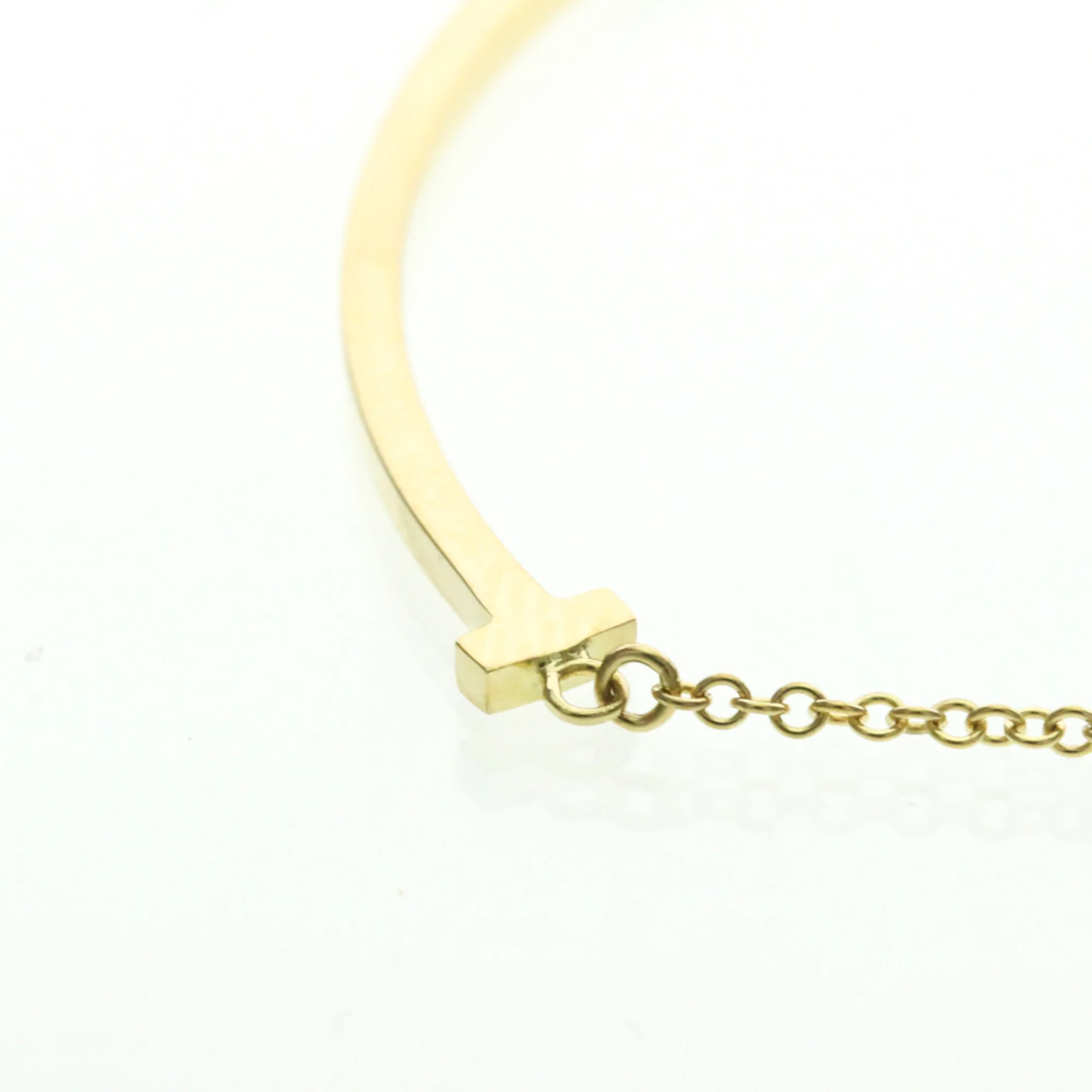 T Smile Pendant Necklace 18K Yellow Gold - Image 3