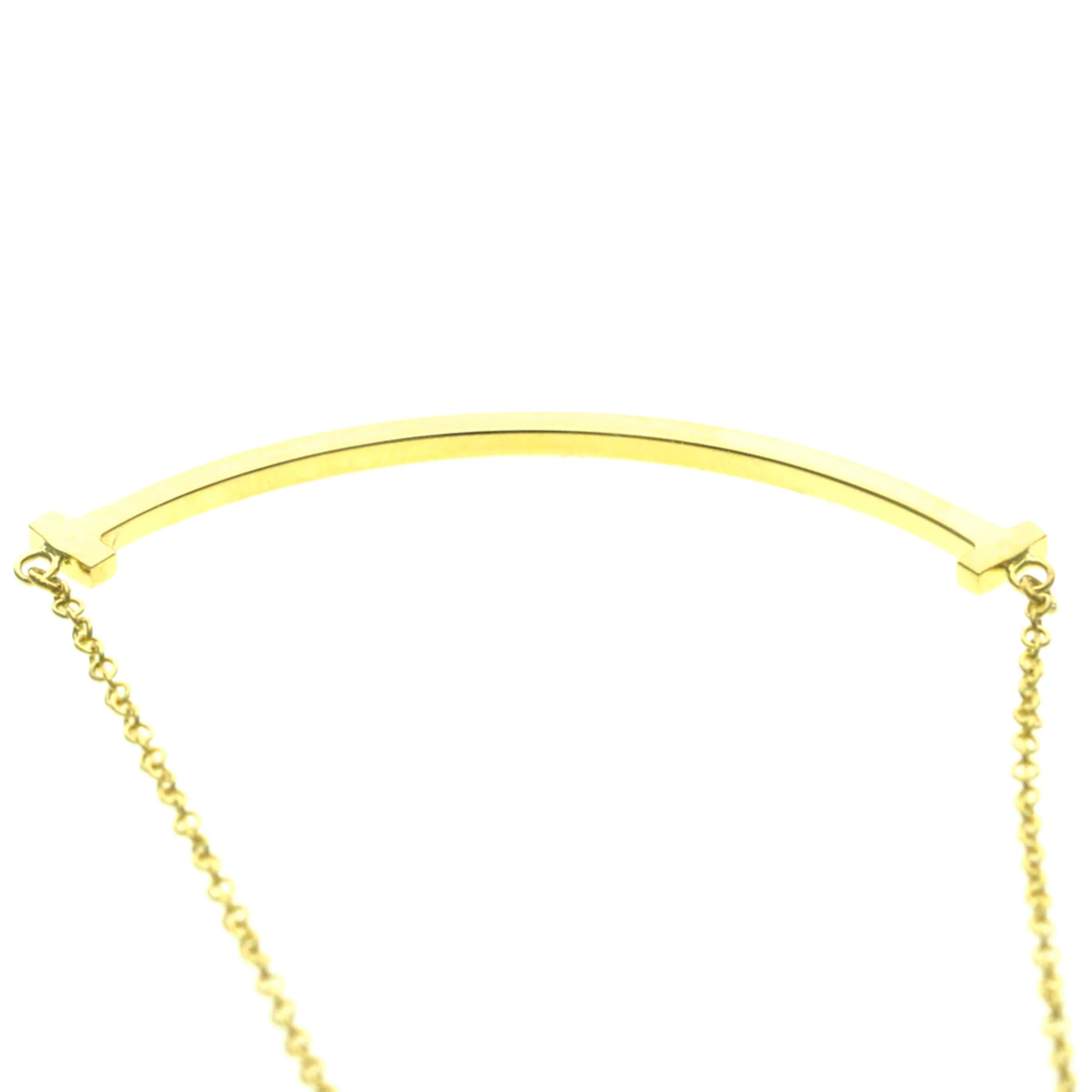 T Smile Pendant Necklace 18K Yellow Gold - Image 6
