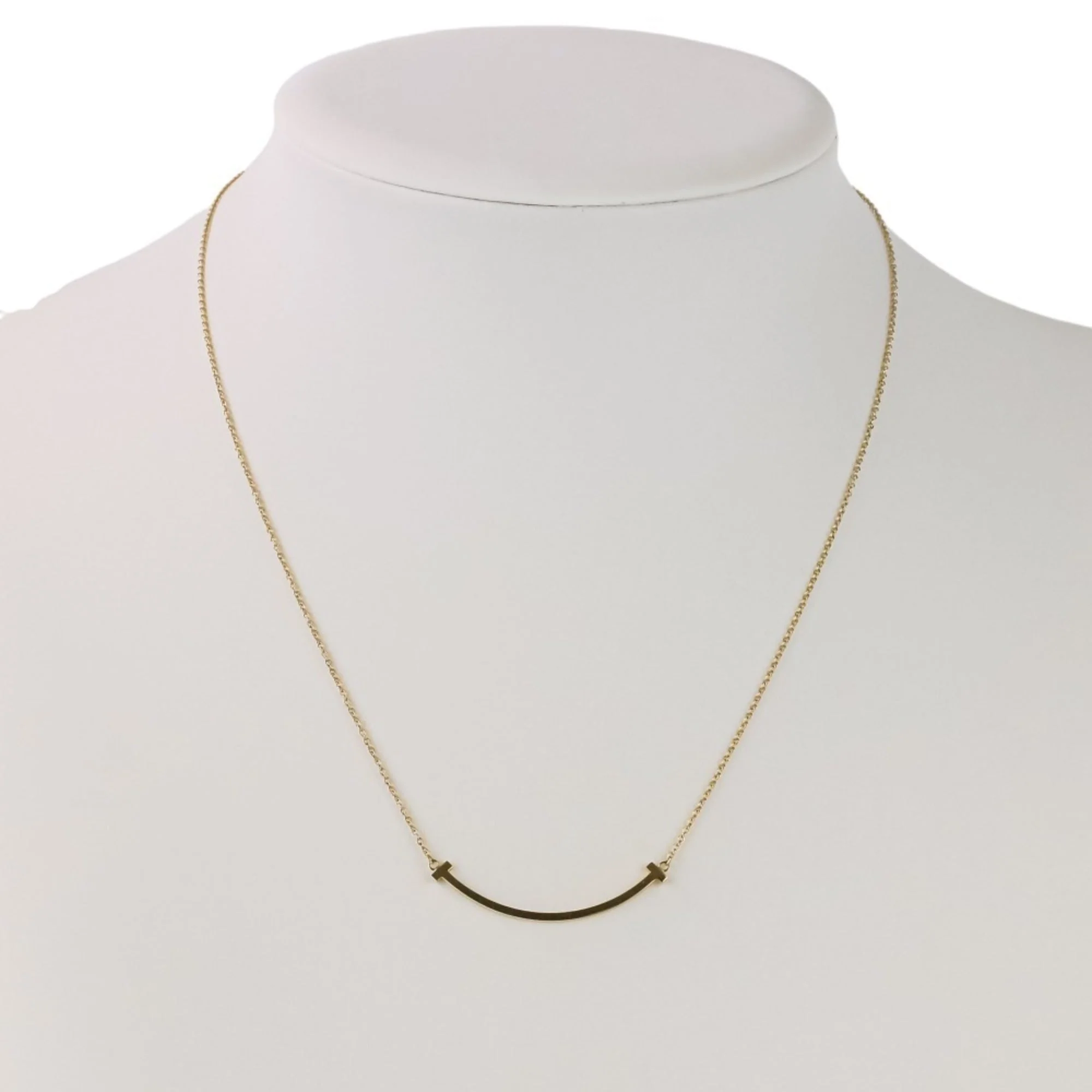 T Smile Pendant Necklace 18K Yellow Gold - Image 2