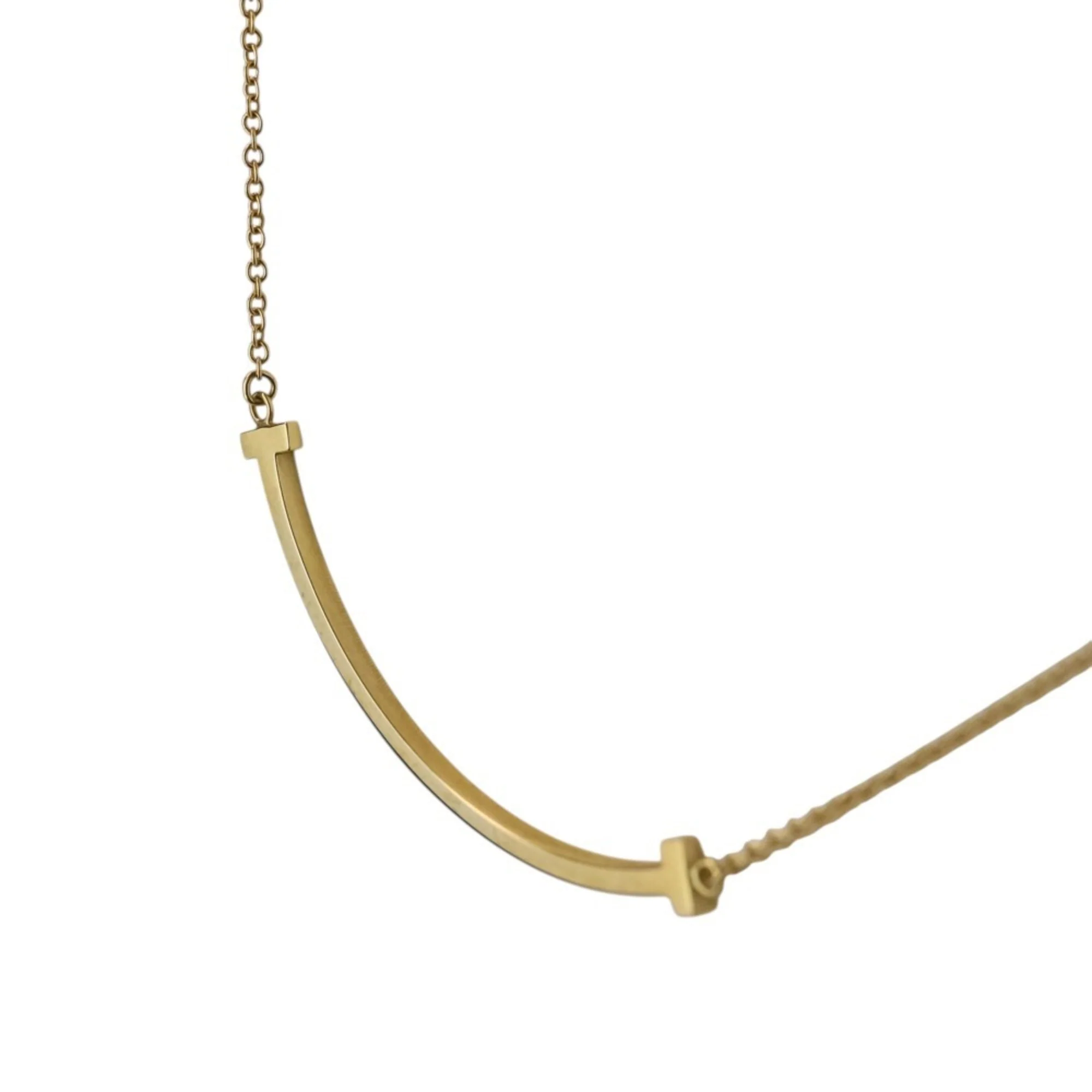 T Smile Pendant Necklace 18K Yellow Gold - Image 4