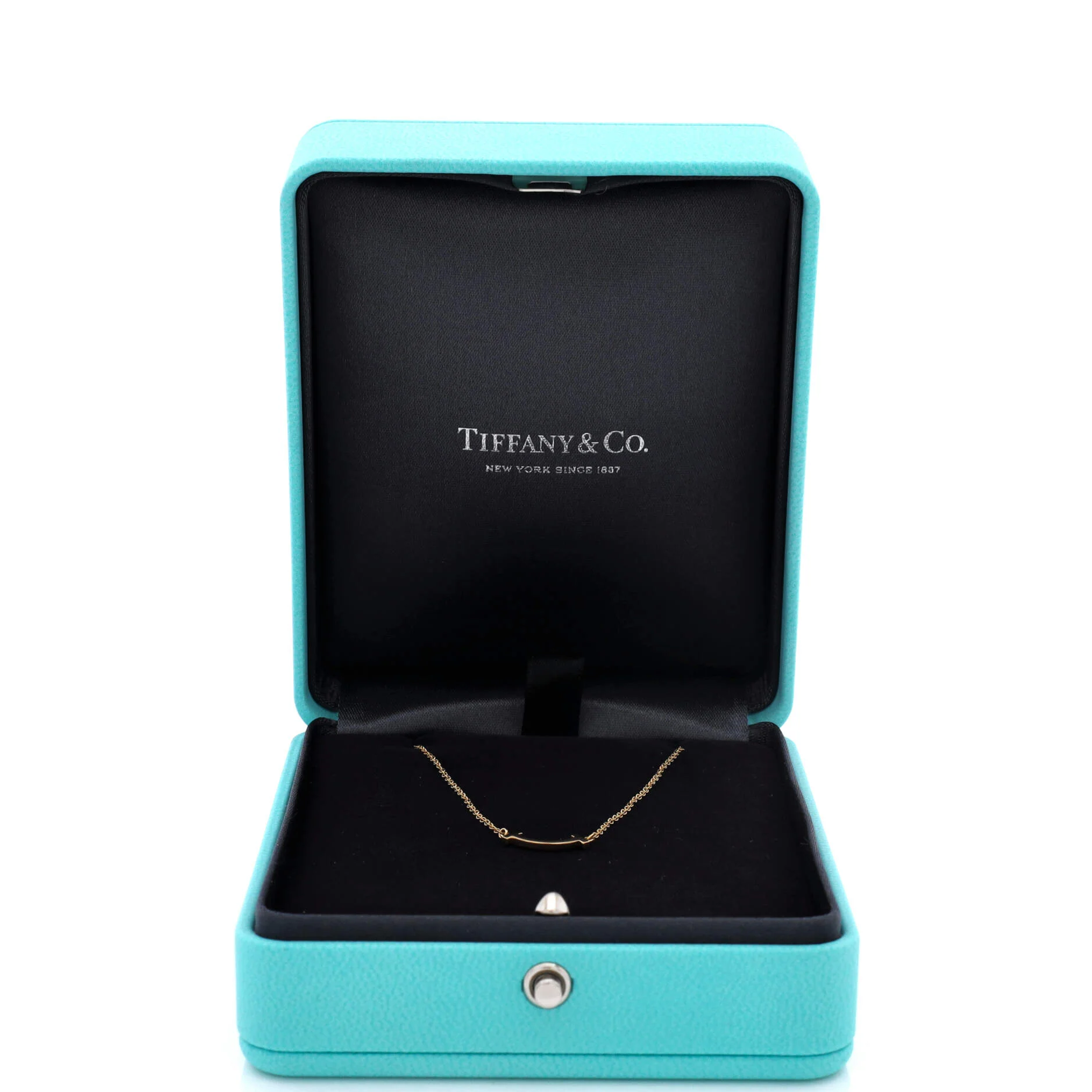 T Smile Pendant Necklace 18K Yellow Gold Mini - Image 2