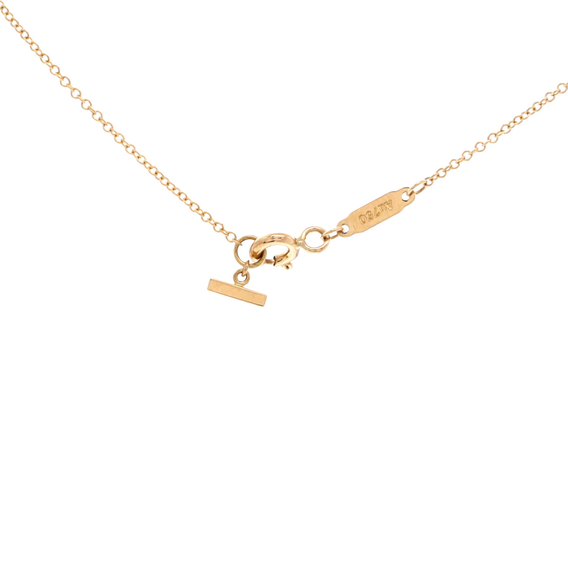 T Smile Pendant Necklace 18K Yellow Gold Mini - Image 4