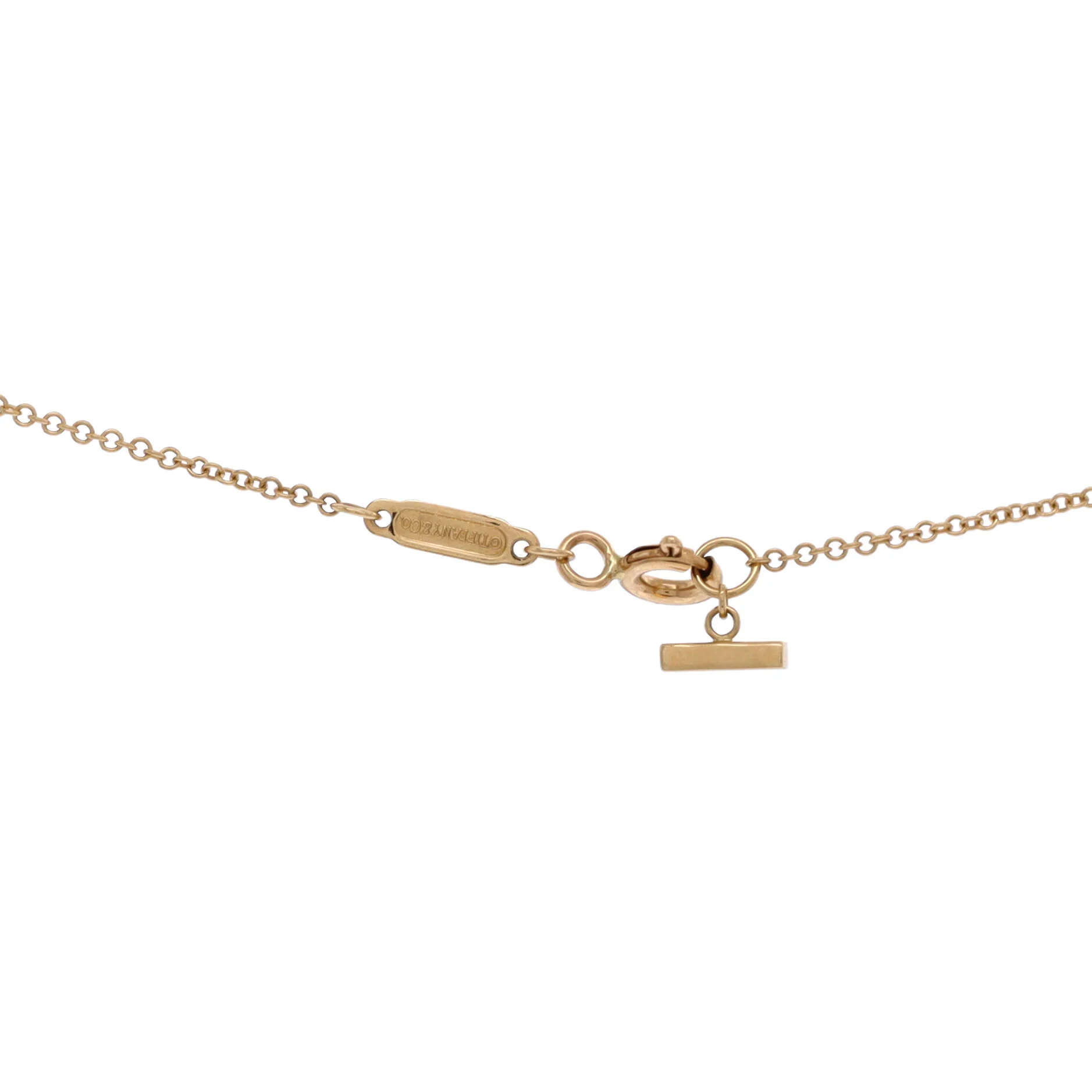 T Smile Pendant Necklace 18K Yellow Gold with Diamonds Small - Image 3