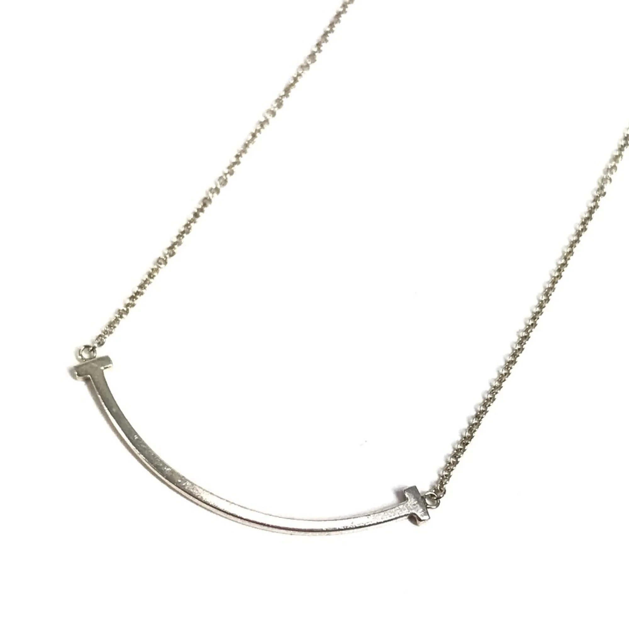 T Smile Pendant Necklace Sterling Silver