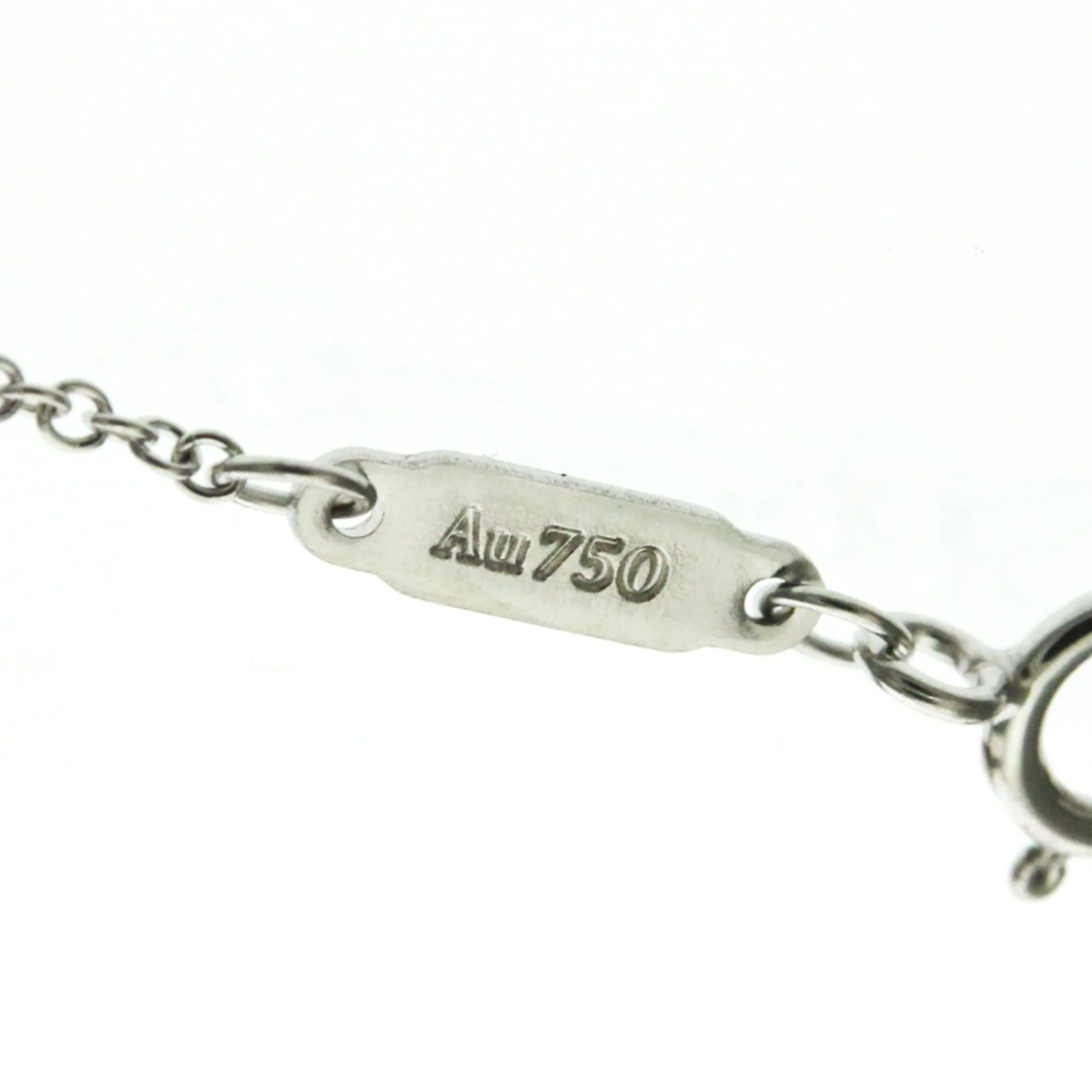 T Smile Pendant Necklace Sterling Silver with 18K White Gold - Image 7
