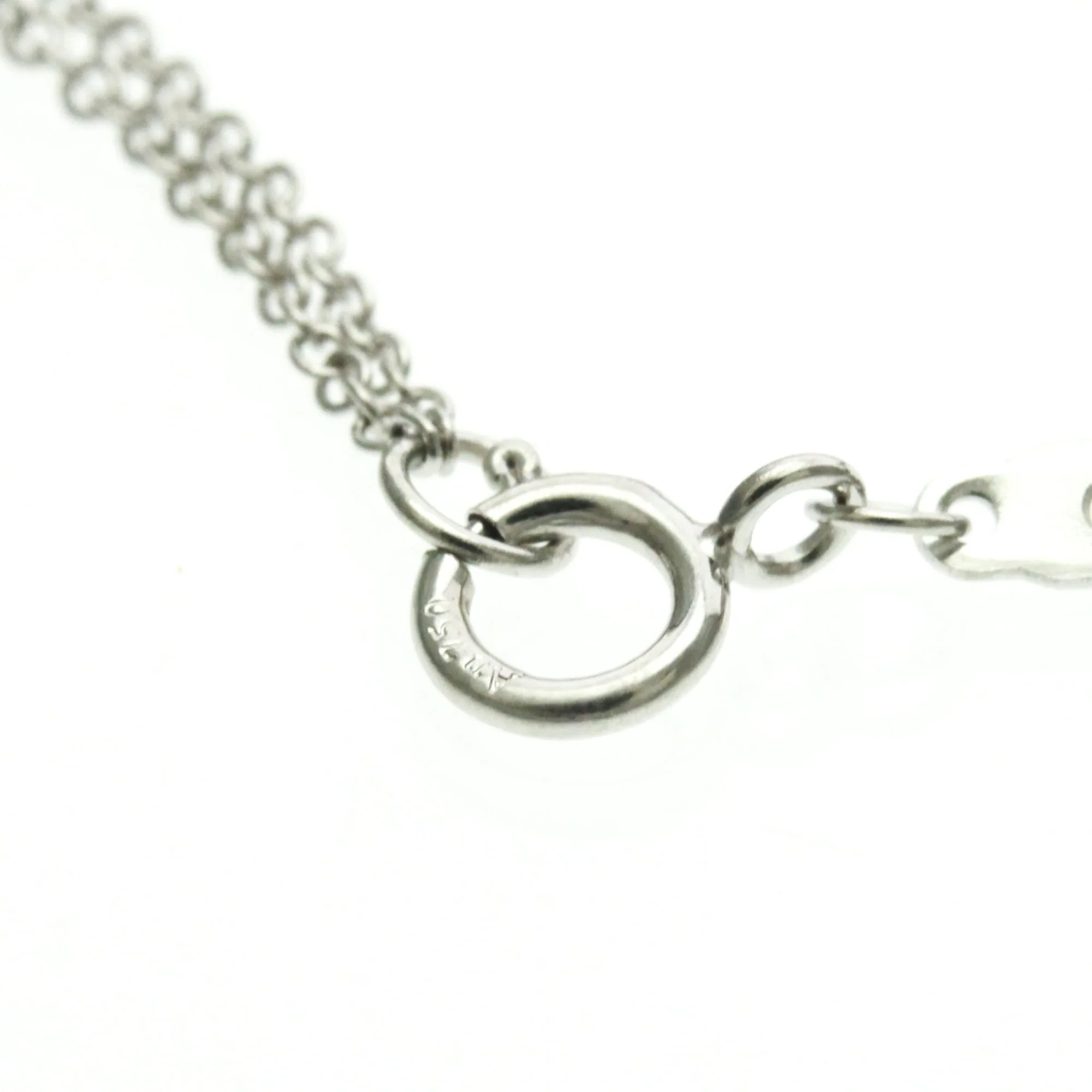 T Smile Pendant Necklace Sterling Silver with 18K White Gold - Image 8