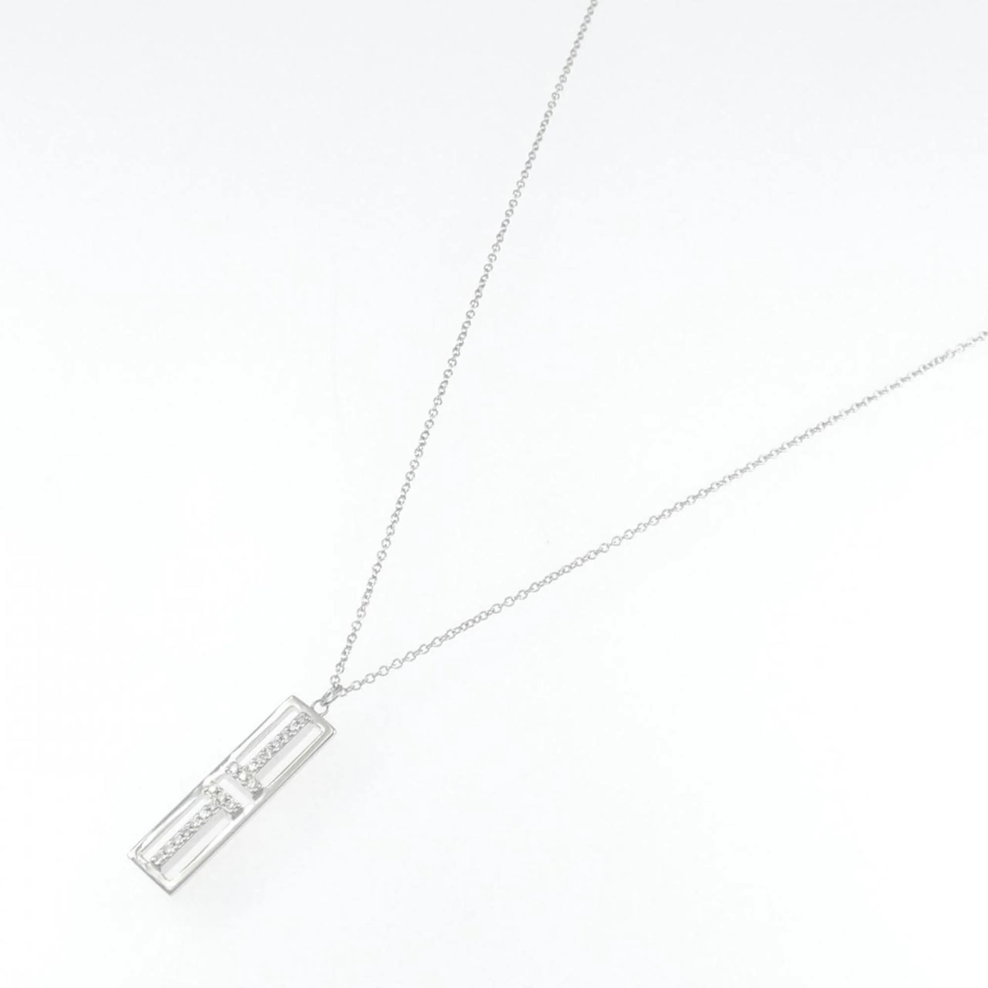 T Two Pendant Necklace 18K White Gold - Image 2