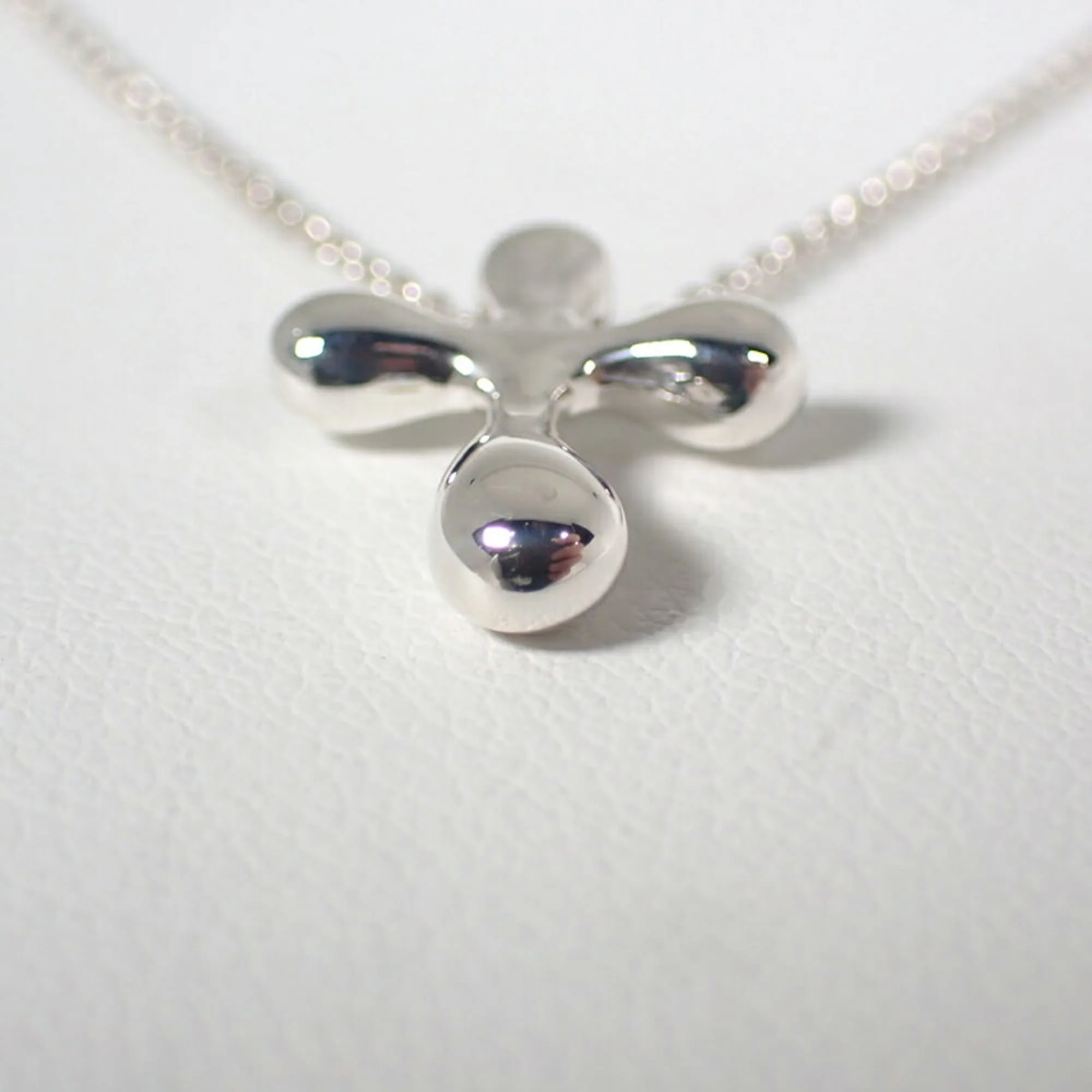 Teardrop Cross Pendant Necklace Sterling Silver Small - Image 5