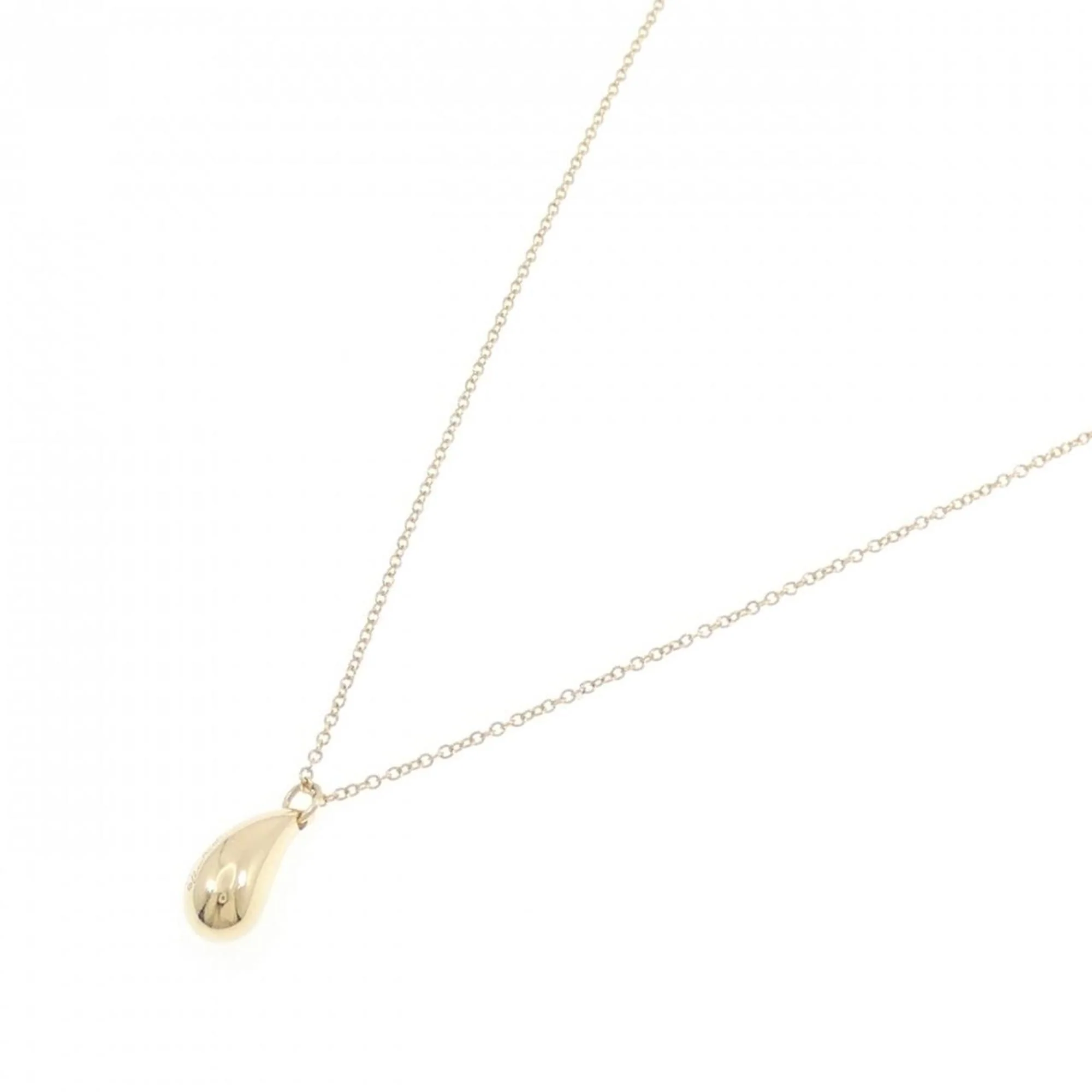 Teardrop Pendant Necklace 18K Yellow Gold - Image 2