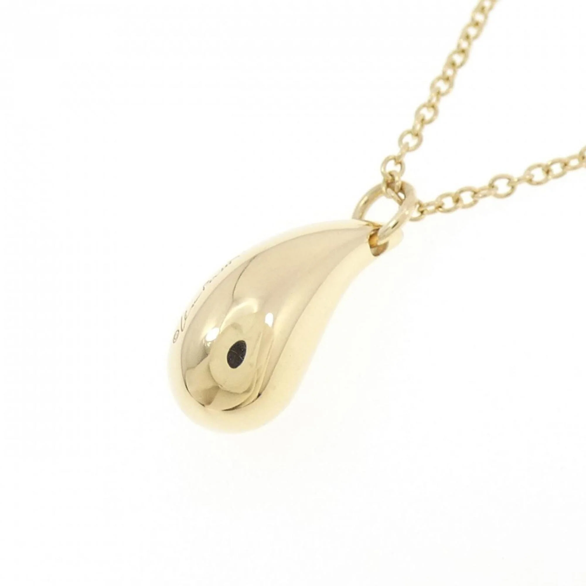Teardrop Pendant Necklace 18K Yellow Gold - Image 3