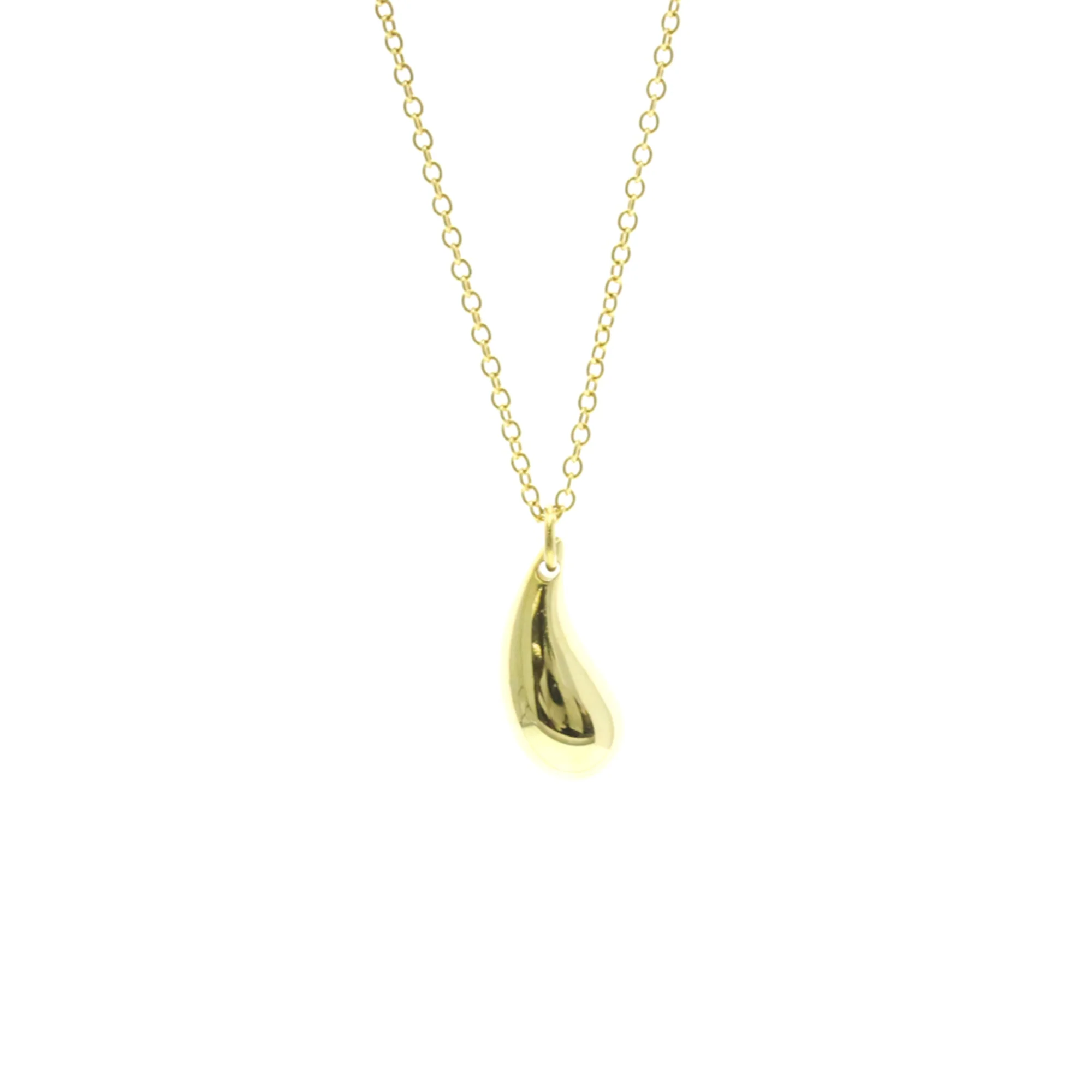 Teardrop Pendant Necklace 18K Yellow Gold