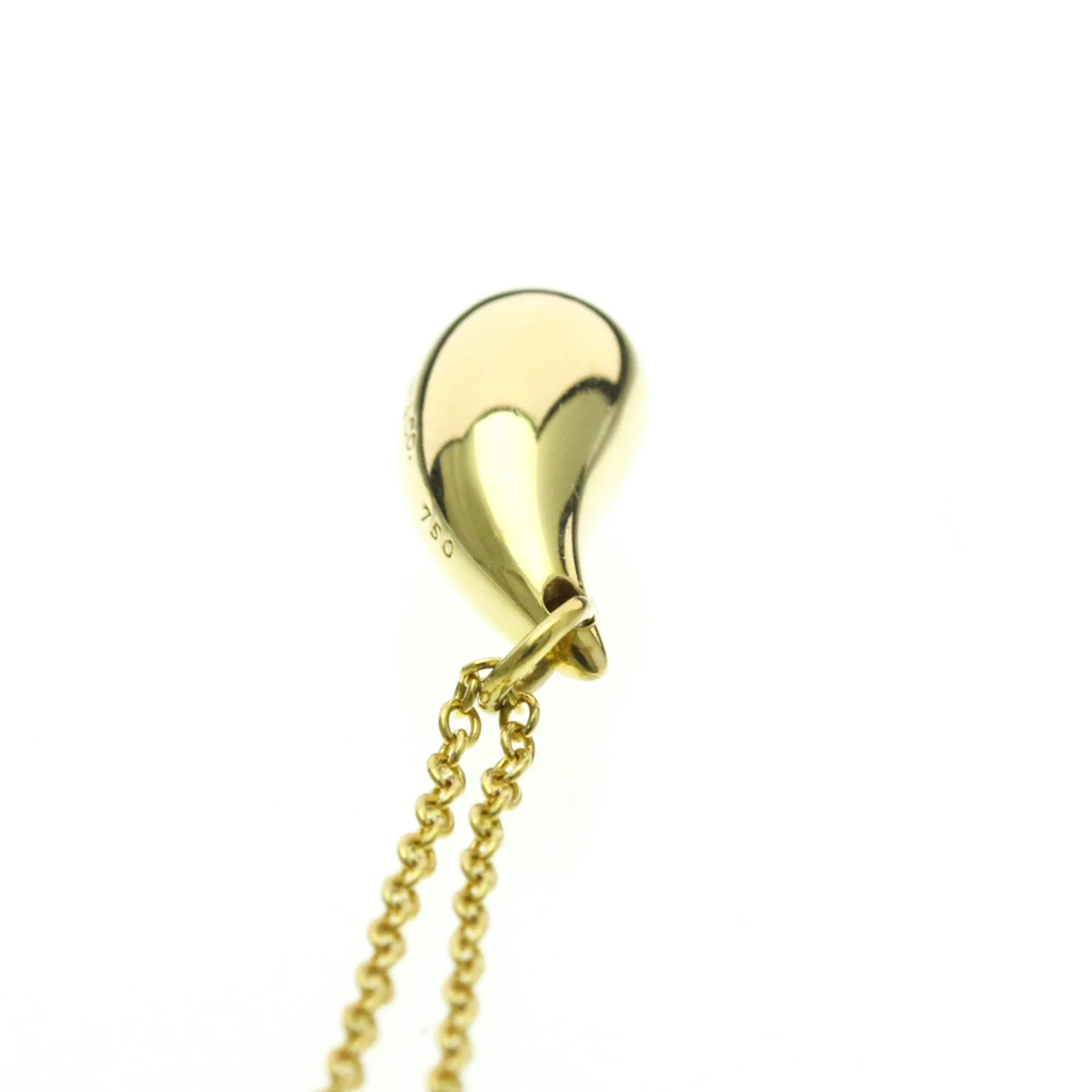 Teardrop Pendant Necklace 18K Yellow Gold - Image 6