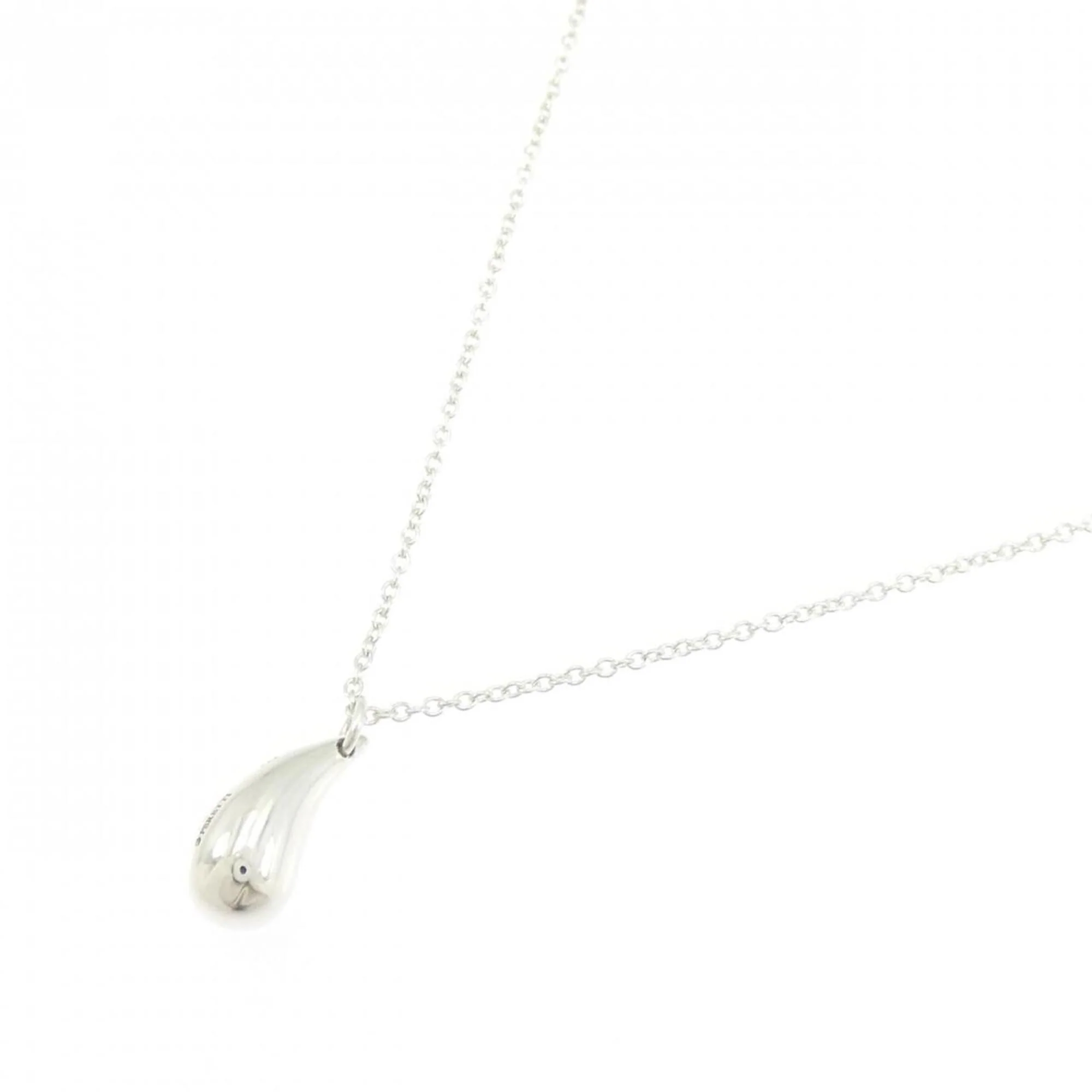 Teardrop Pendant Necklace Sterling Silver - Image 2