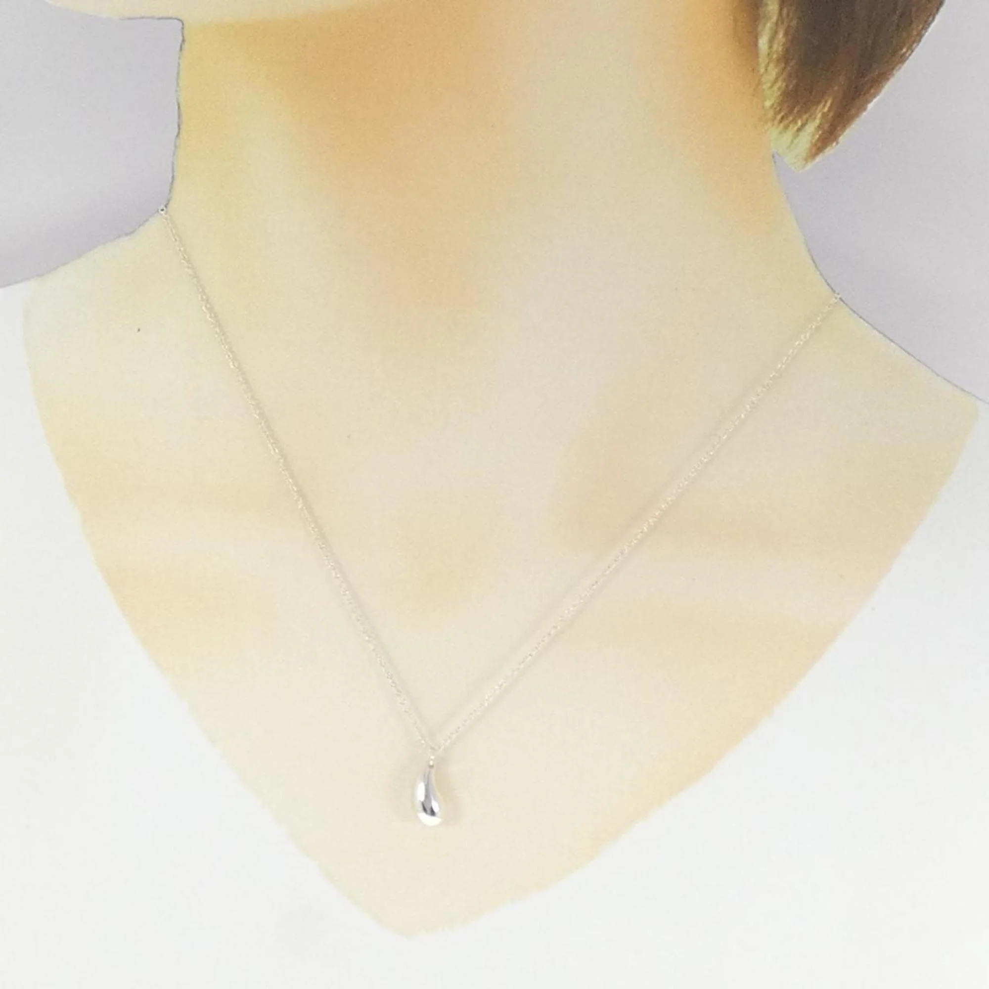 Teardrop Pendant Necklace Sterling Silver - Image 6
