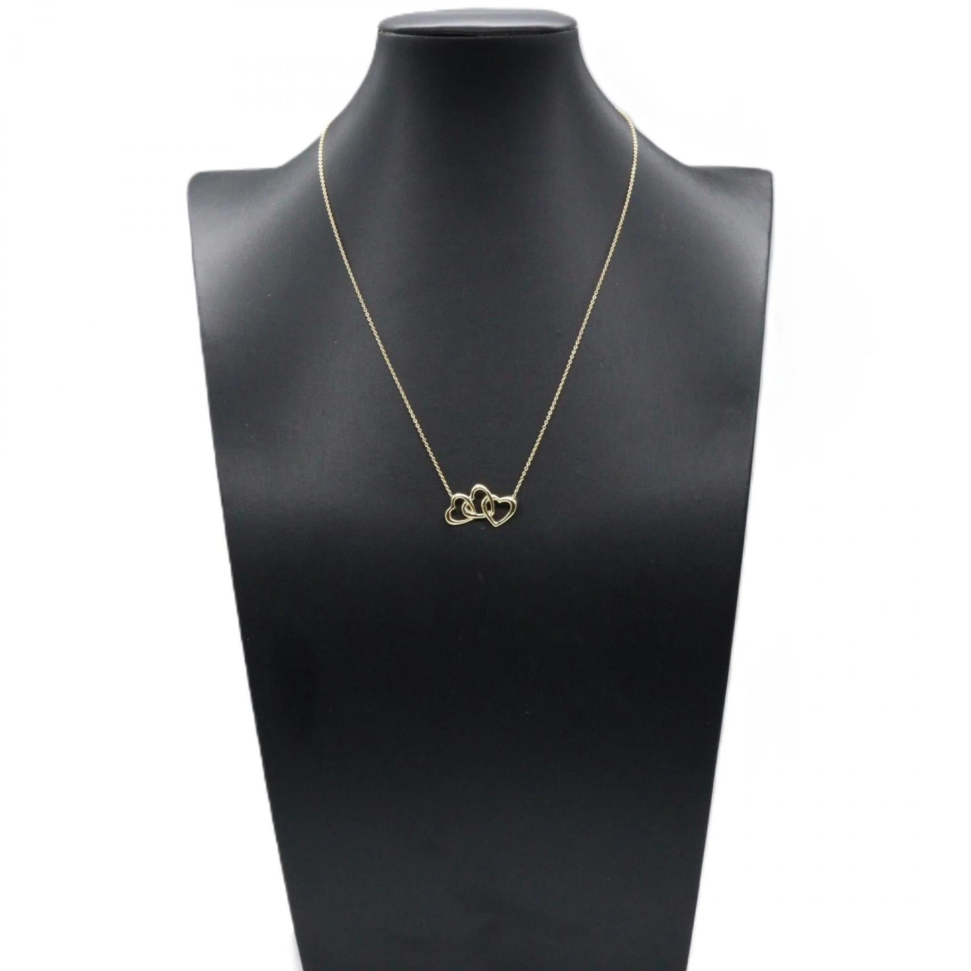 Triple Heart Pendant Necklace 18K Yellow Gold - Image 4