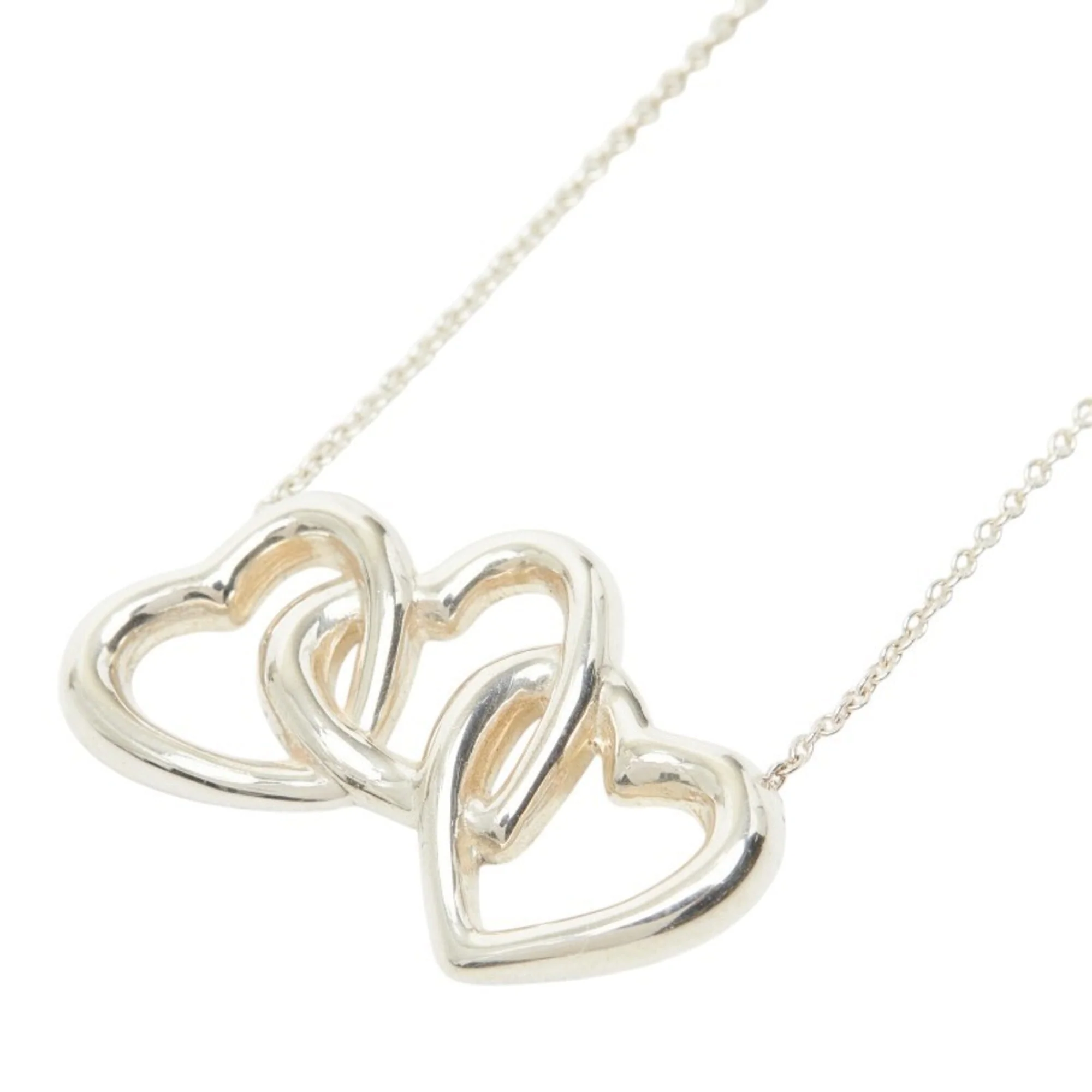 Triple Heart Pendant Necklace Sterling Silver