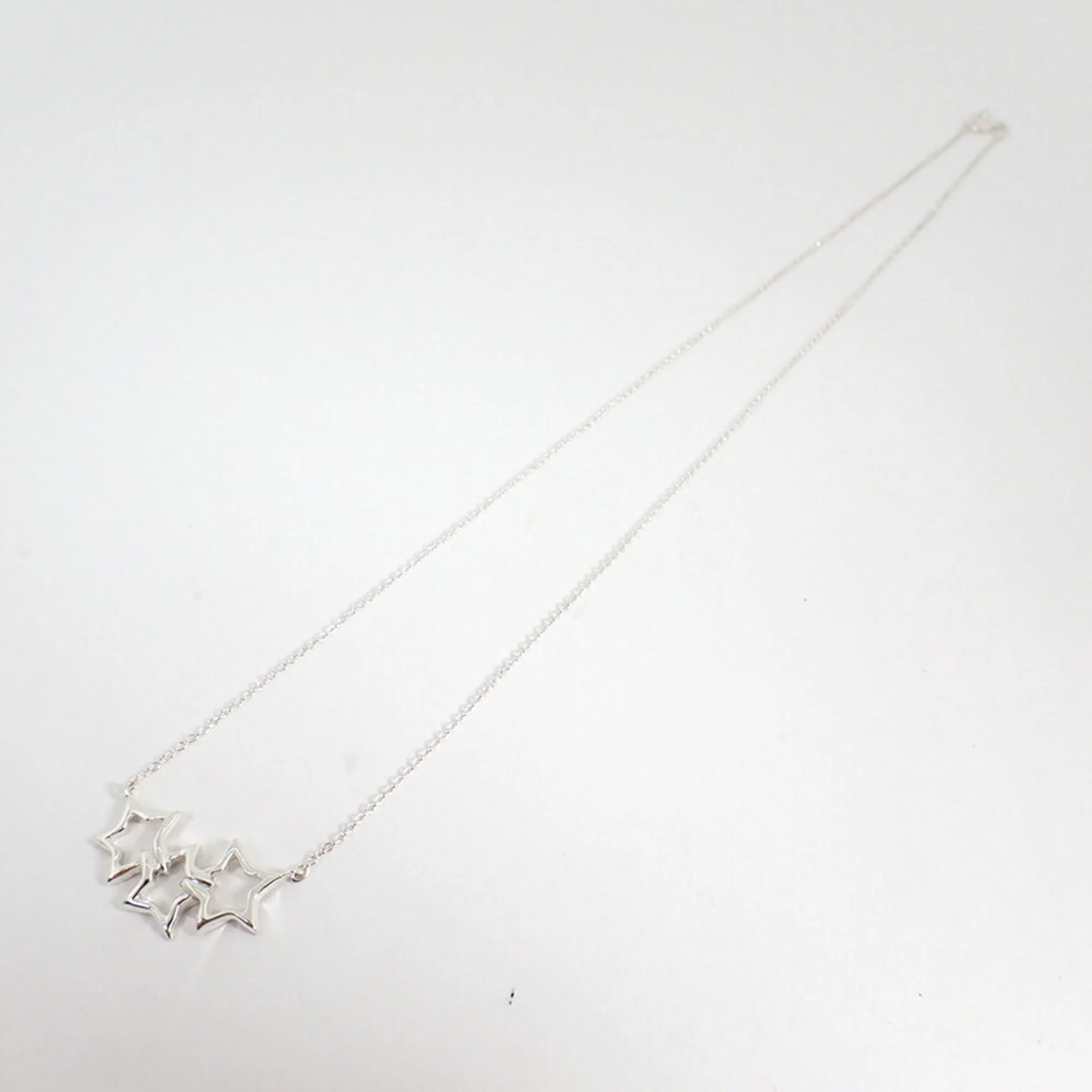 Triple Star Pendant Necklace Sterling Silver - Image 5