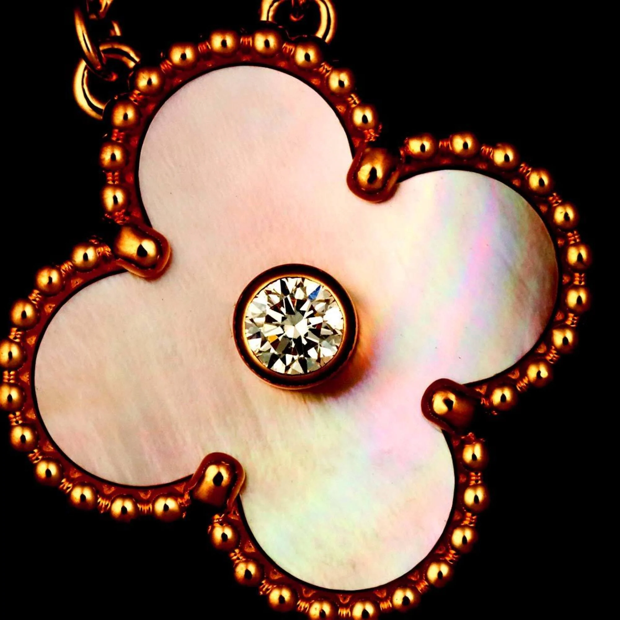 Alhambra Pendant Necklace 18K Rose Gold - Image 8