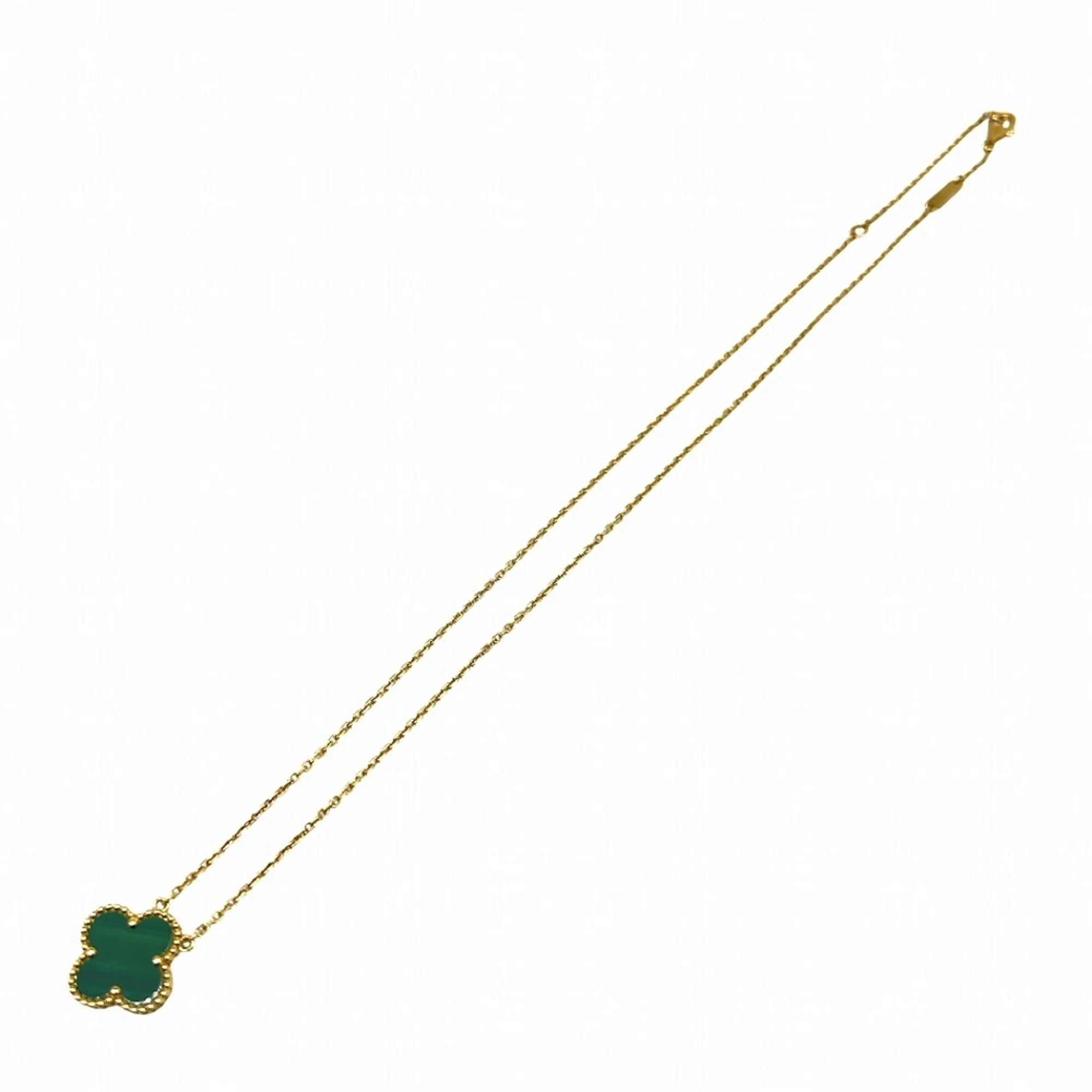 Alhambra Pendant Necklace 18K Yellow Gold and Malachite - Image 6