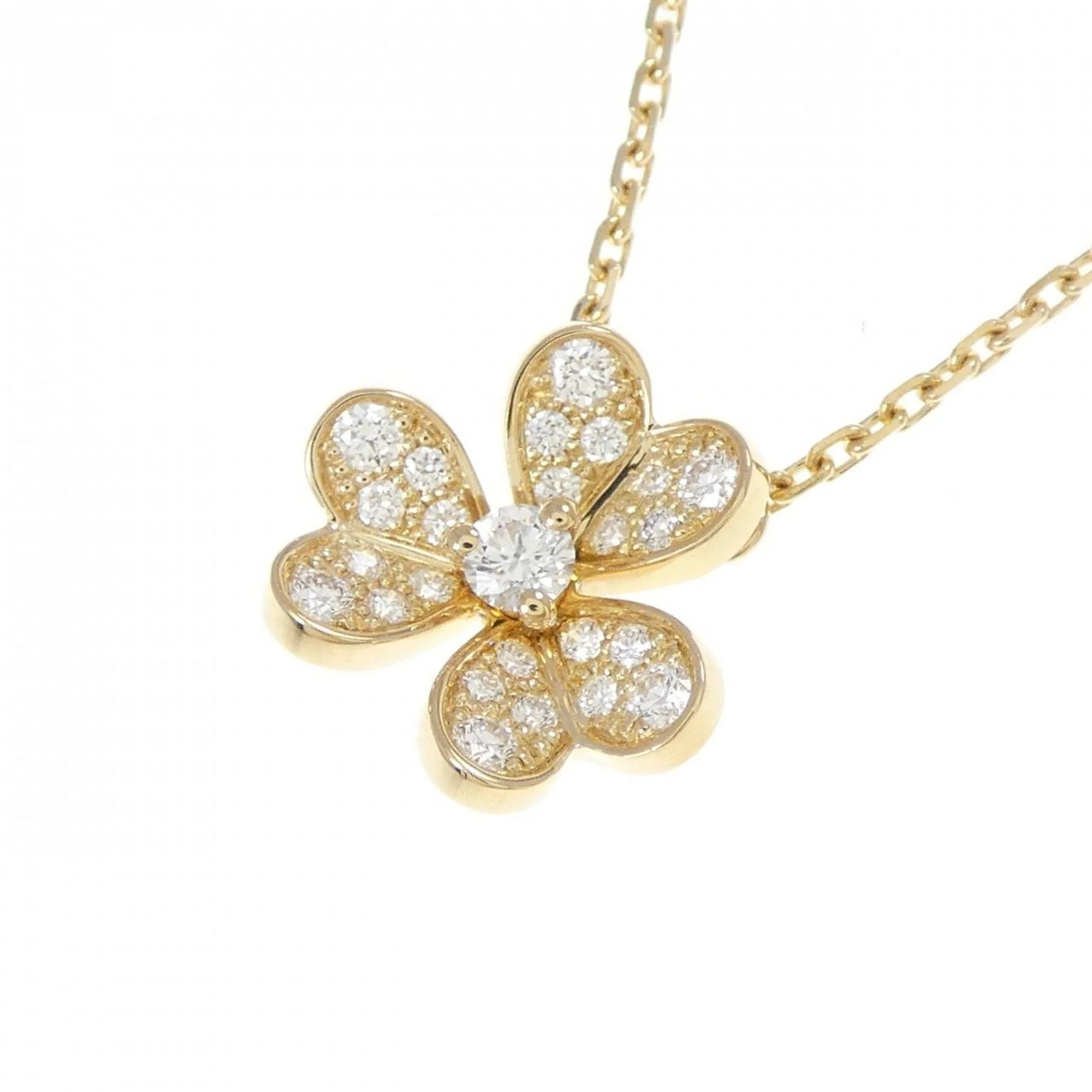 Frivole Mini Pendant Necklace 18K Yellow Gold with Diamond - Image 3