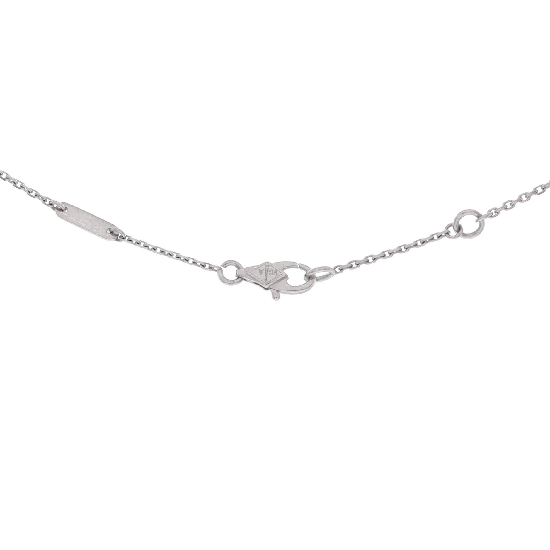 Frivole Pendant Necklace 18K White Gold and Diamond Mini - Image 3