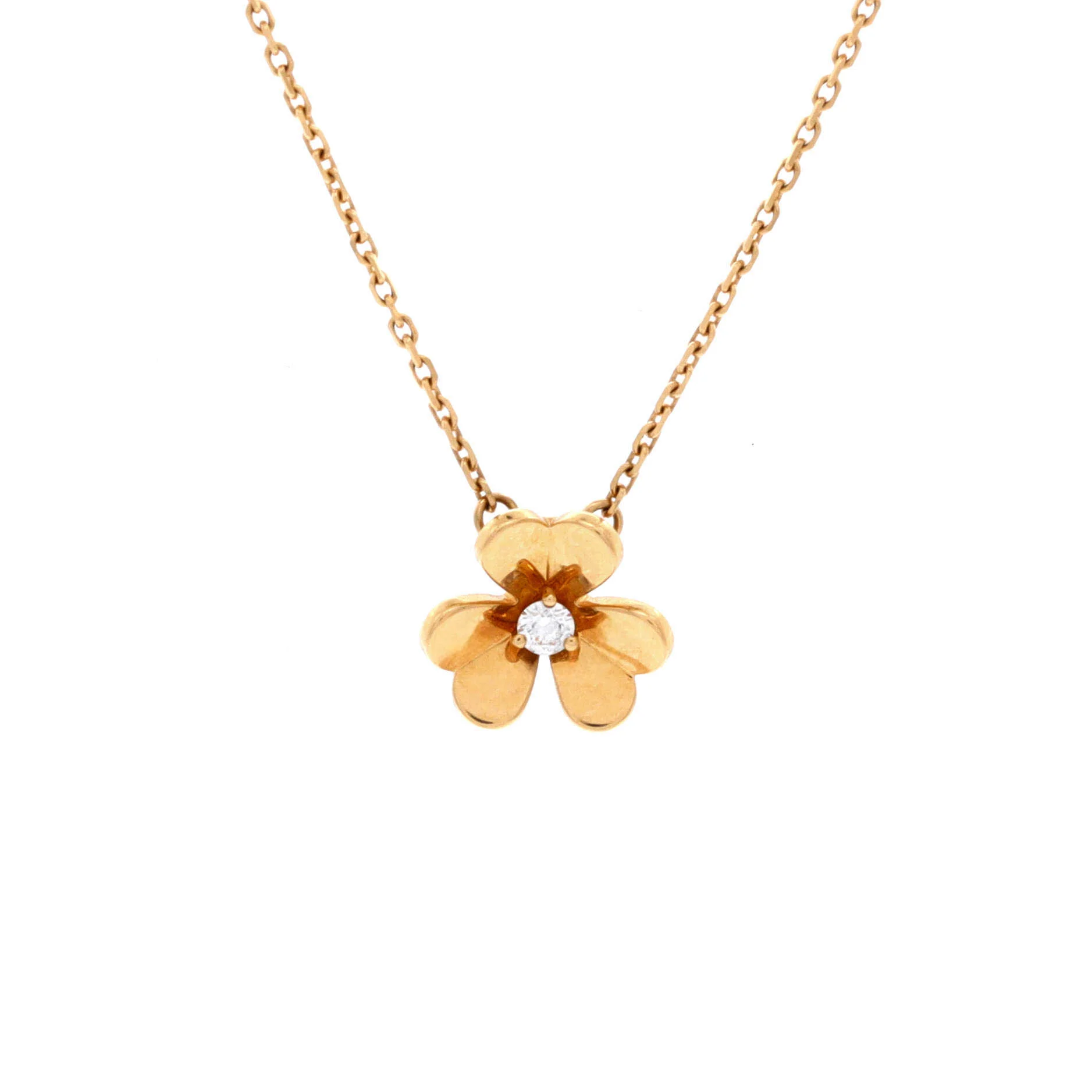 Frivole Pendant Necklace 18K Yellow Gold and Diamond Mini