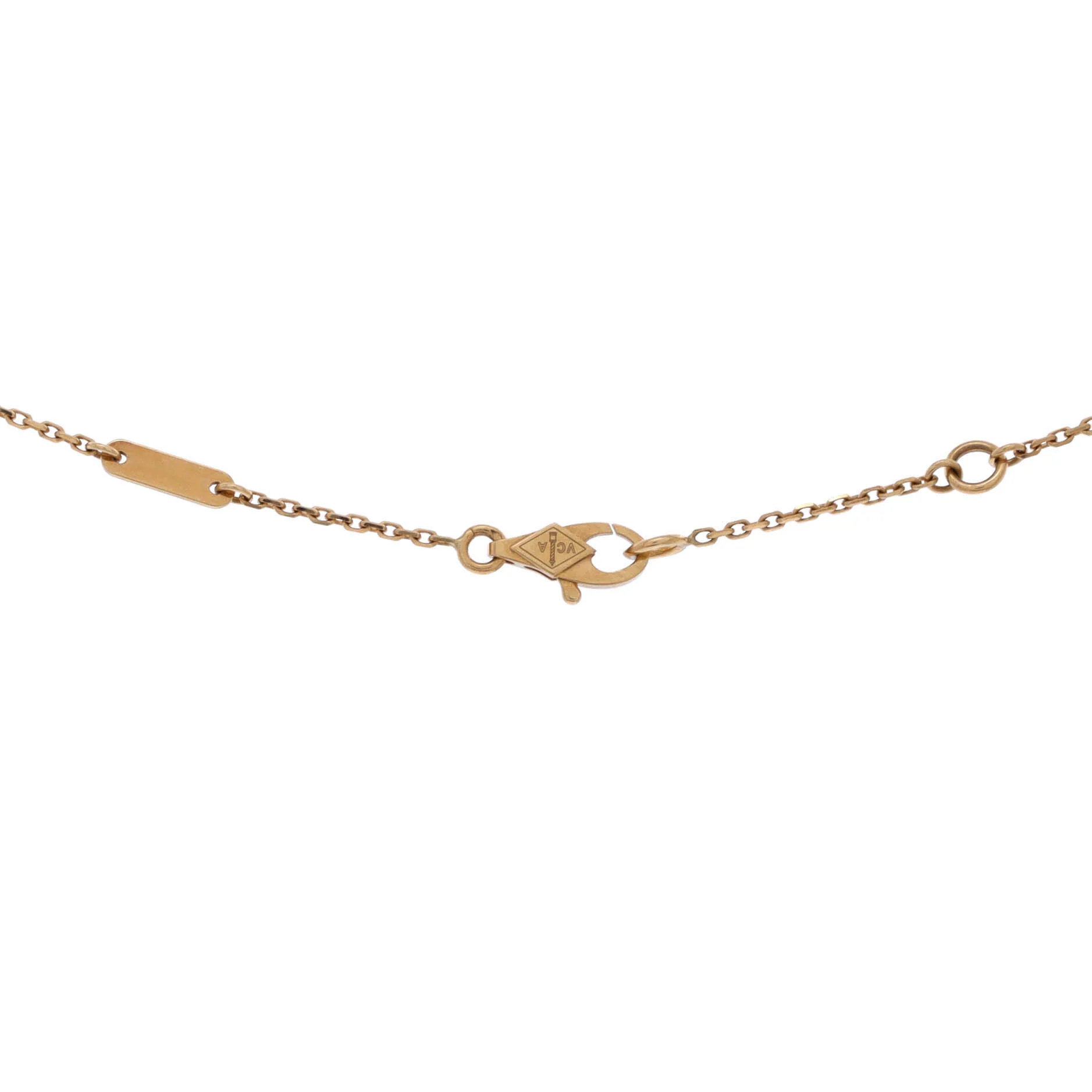 Frivole Pendant Necklace 18K Yellow Gold and Diamond Mini - Image 4