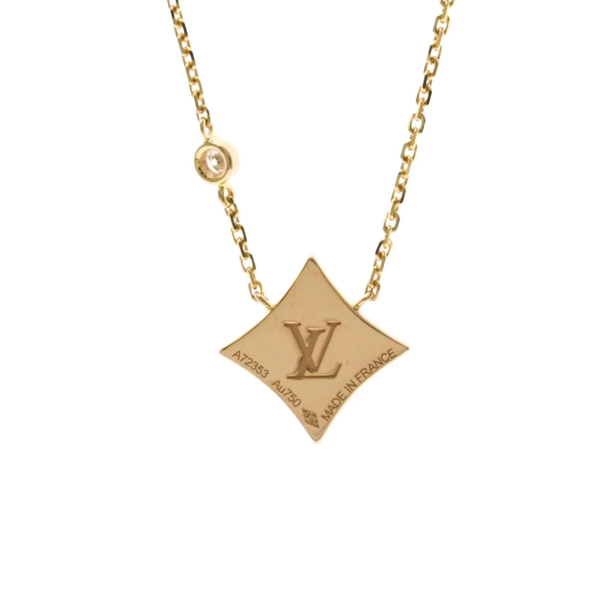 Pendant Necklace 18K Rose Gold with Diamond and Mother Of Pearl - Image 2